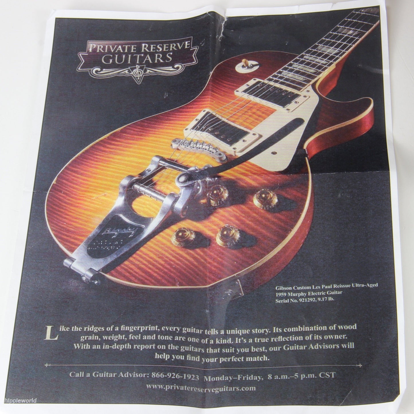 1959 Gibson Custom Shop '59 Reissue Les Paul Tom Murphy ULTRA HEAVY AGED R9 Bigsby BOTB 1 of 30!