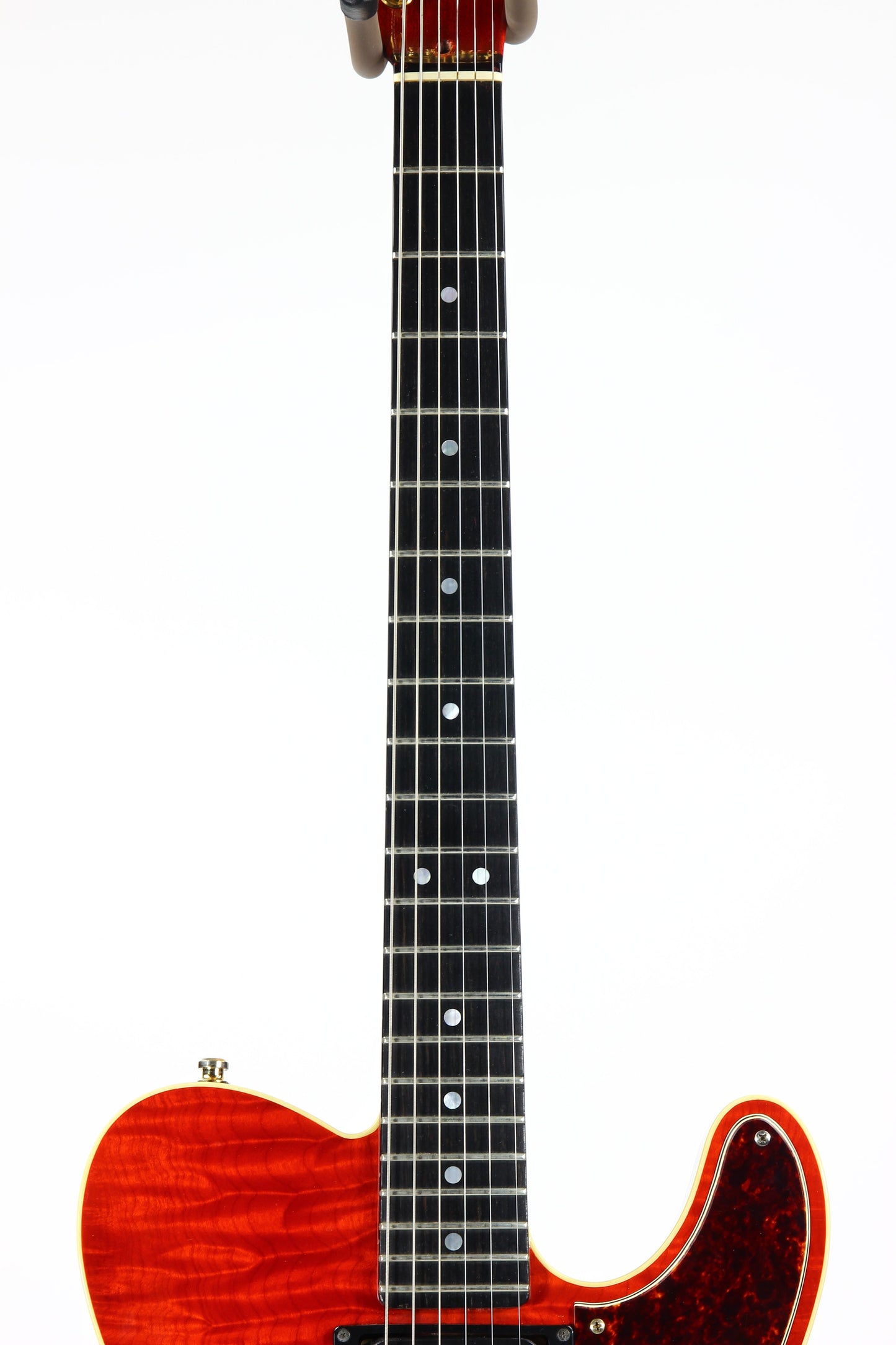 1993 Fender Custom Shop Set Neck Country Artist Telecaster QUILT Sunset Orange Transparent --VERY RARE TELE