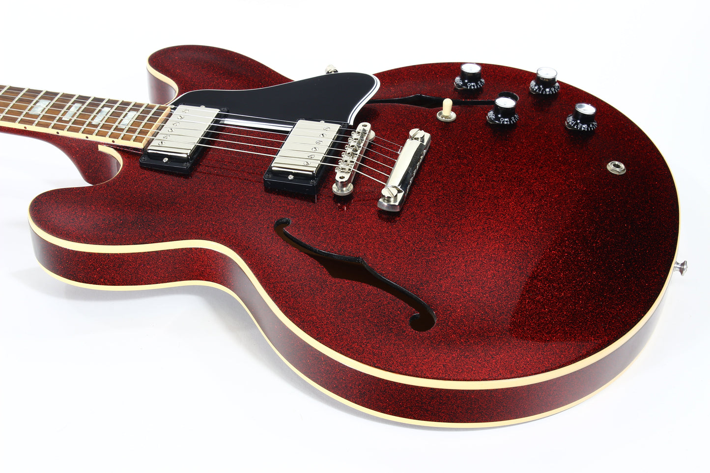 2008 Gibson Custom Shop 1963 ES-335 Red Sparkle -- MATCHING HEADSTOCK, Historic '63 Reissue, Block Inlays