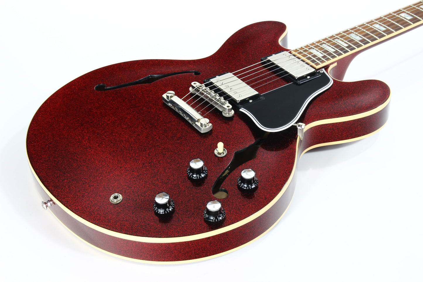 2008 Gibson Custom Shop 1963 ES-335 Red Sparkle -- MATCHING HEADSTOCK, Historic '63 Reissue, Block Inlays