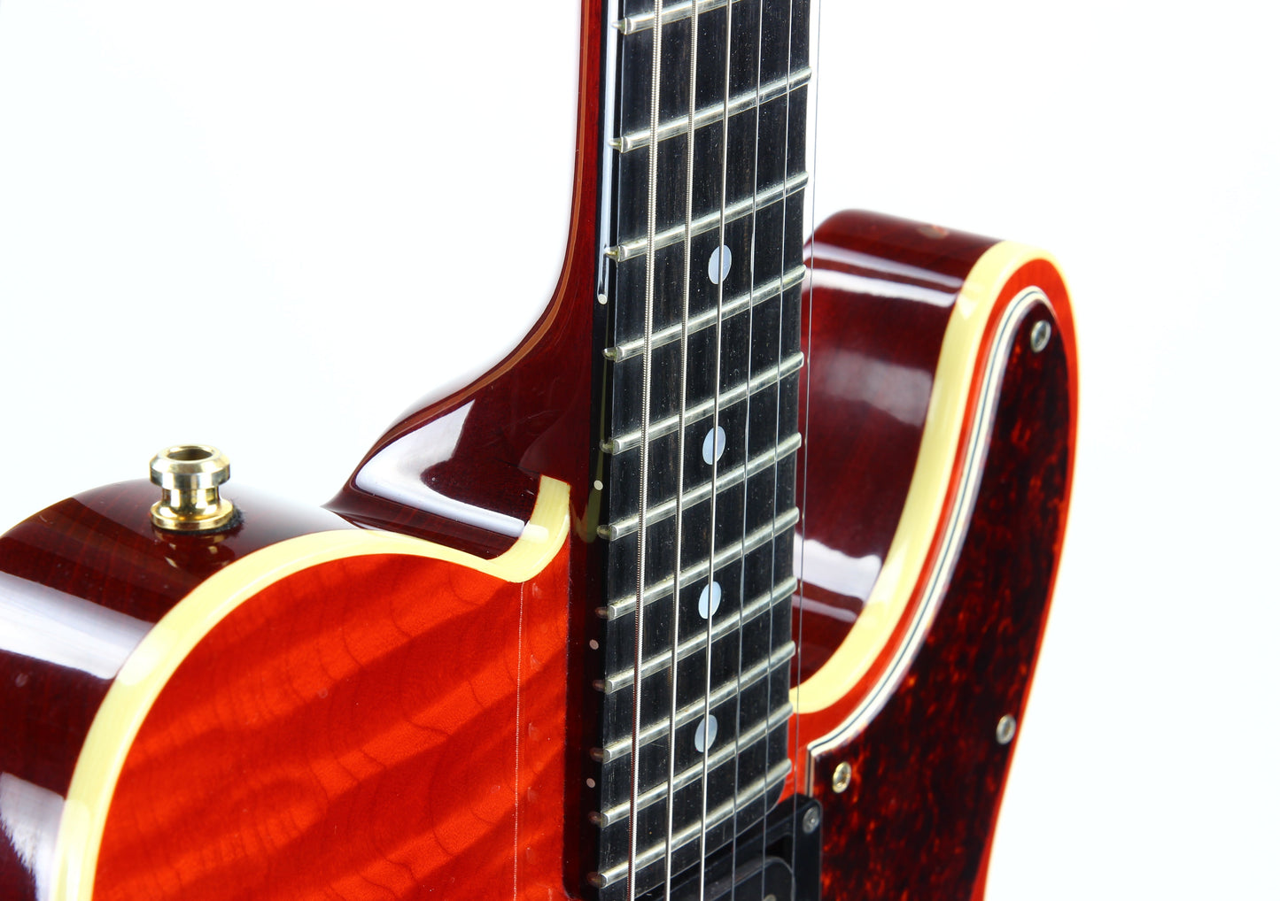 1993 Fender Custom Shop Set Neck Country Artist Telecaster QUILT Sunset Orange Transparent --VERY RARE TELE
