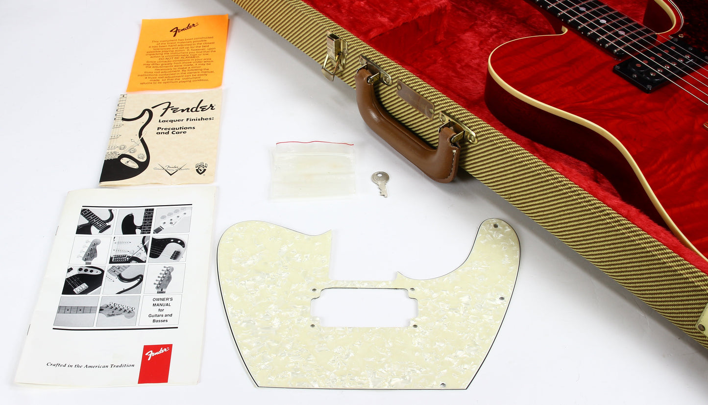 1993 Fender Custom Shop Set Neck Country Artist Telecaster QUILT Sunset Orange Transparent --VERY RARE TELE