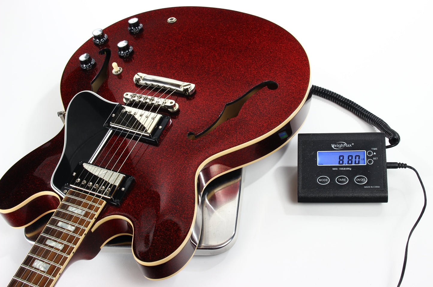 2008 Gibson Custom Shop 1963 ES-335 Red Sparkle -- MATCHING HEADSTOCK, Historic '63 Reissue, Block Inlays