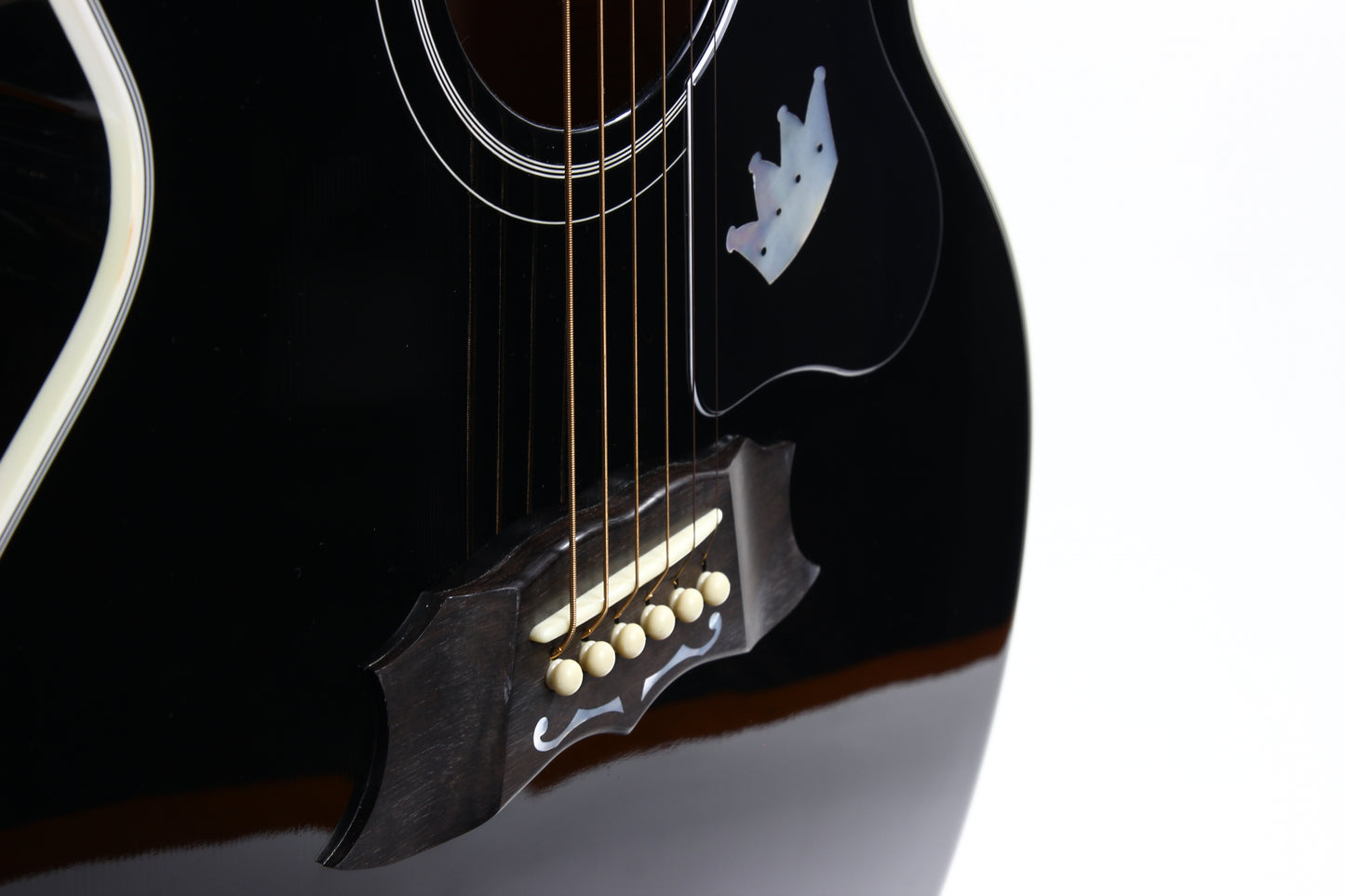 1996 Gibson Limited Edition The King Elvis Presley J-200 Ebony Black SJ200 - Flattop Jumbo Acoustic