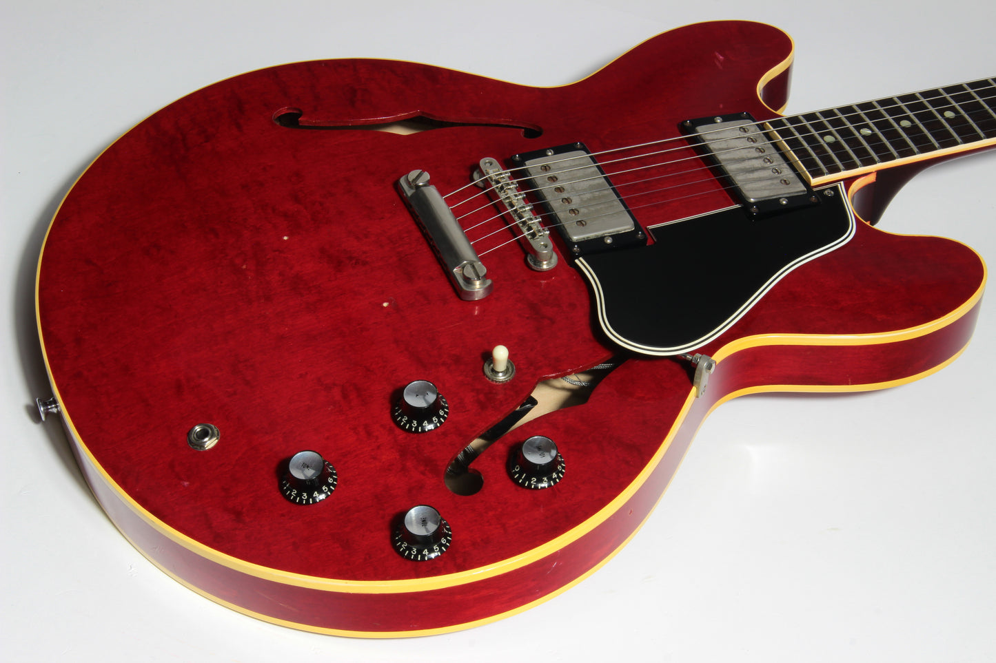 1961 Gibson ES-335 TDC Cherry Red w/ Original Case - 2 PAF's, Stop Tailpiece, Bigsby, Clean Dot Neck!