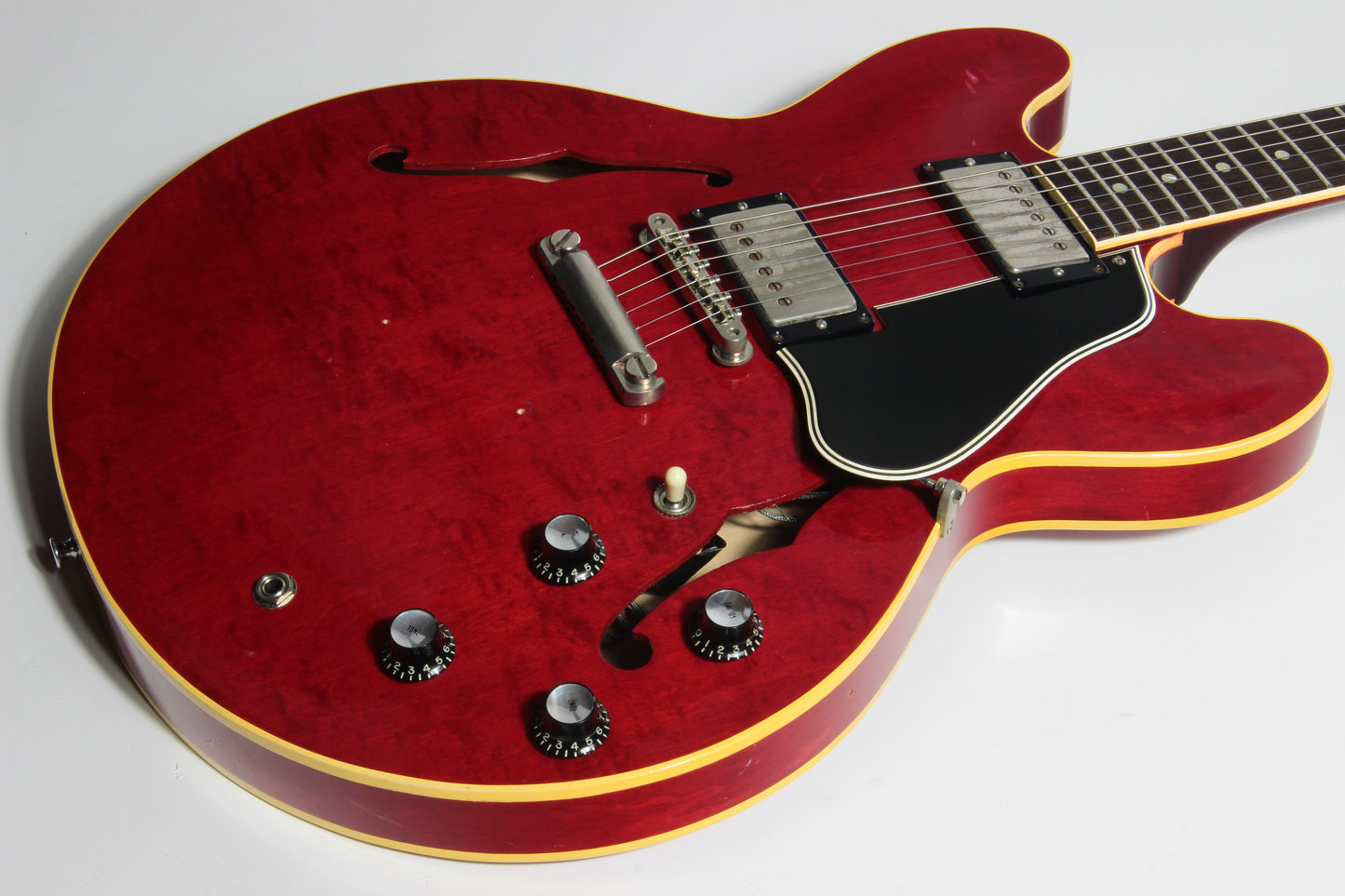 1961 Gibson ES-335 TDC Cherry Red w/ Original Case - 2 PAF's, Stop Tailpiece, Bigsby, Clean Dot Neck!