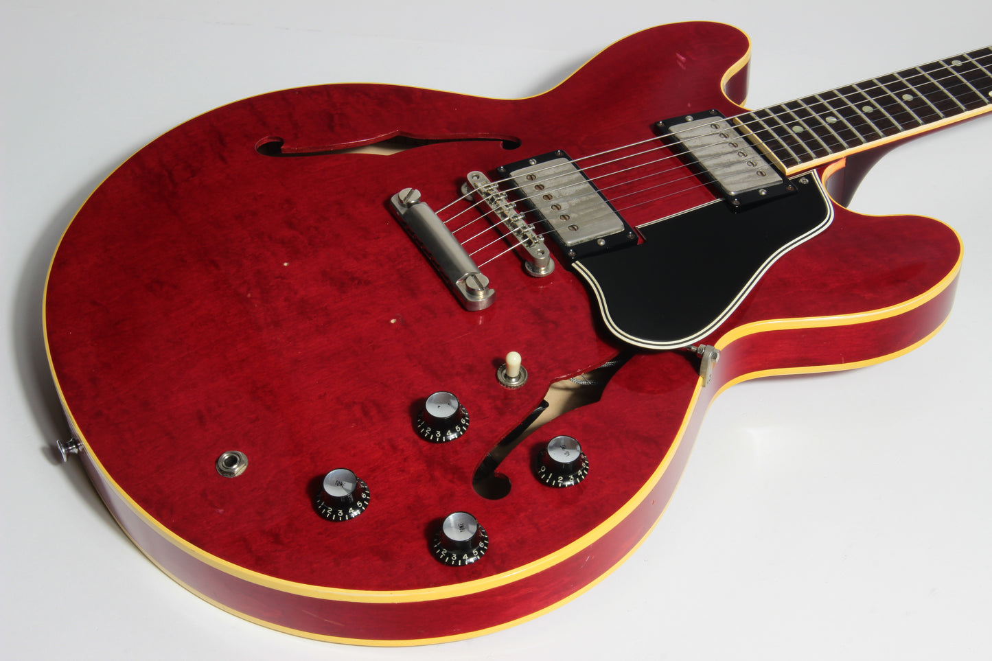 1961 Gibson ES-335 TDC Cherry Red w/ Original Case - 2 PAF's, Stop Tailpiece, Bigsby, Clean Dot Neck!