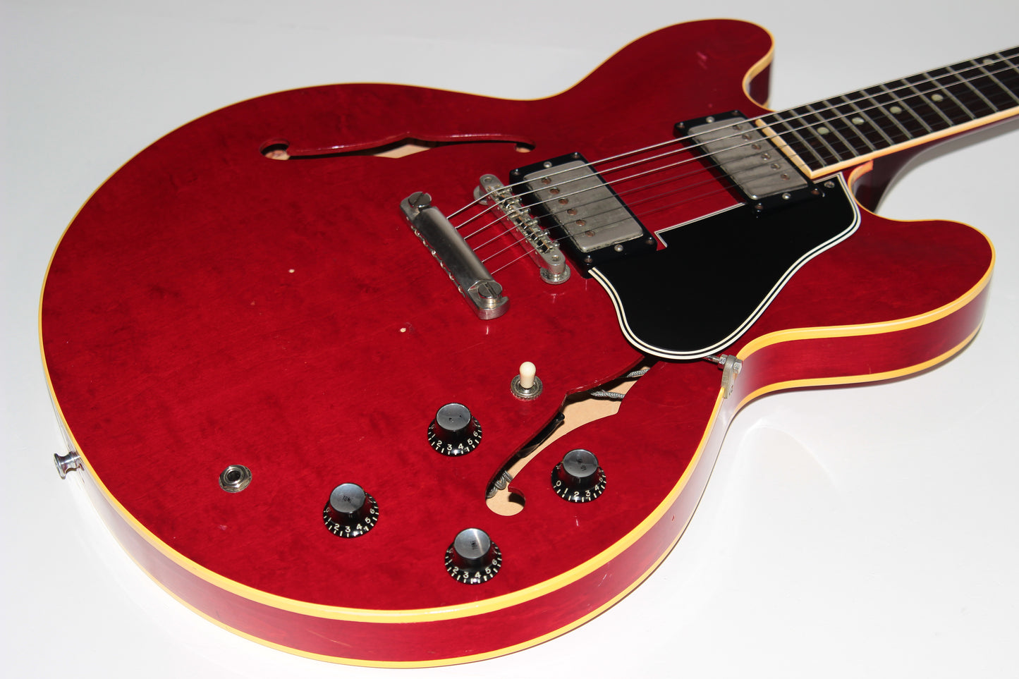 1961 Gibson ES-335 TDC Cherry Red w/ Original Case - 2 PAF's, Stop Tailpiece, Bigsby, Clean Dot Neck!