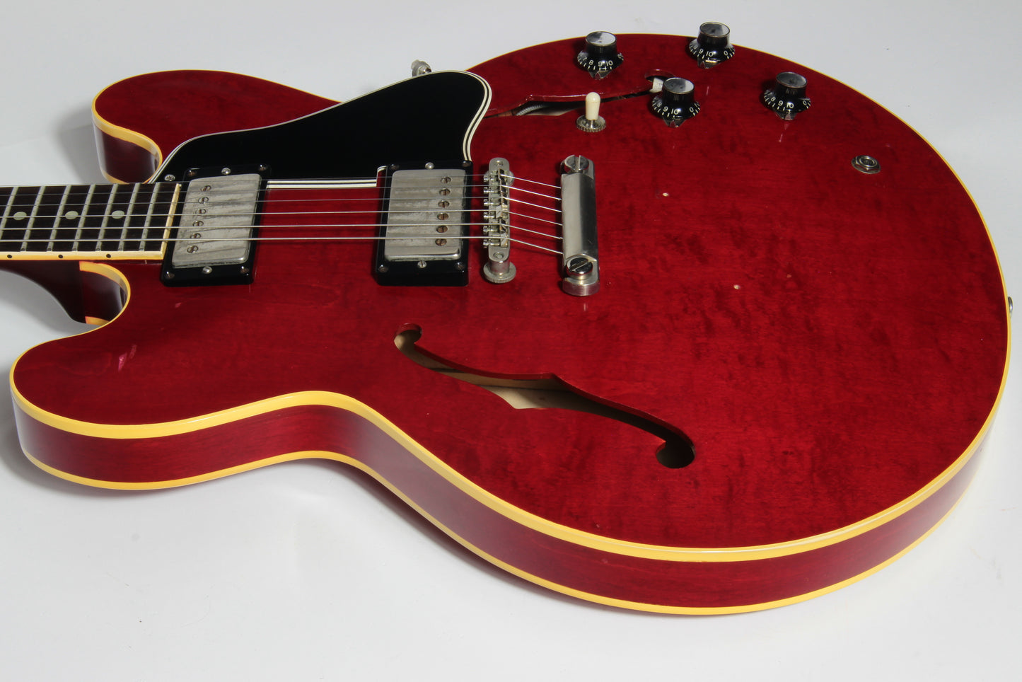 1961 Gibson ES-335 TDC Cherry Red w/ Original Case - 2 PAF's, Stop Tailpiece, Bigsby, Clean Dot Neck!