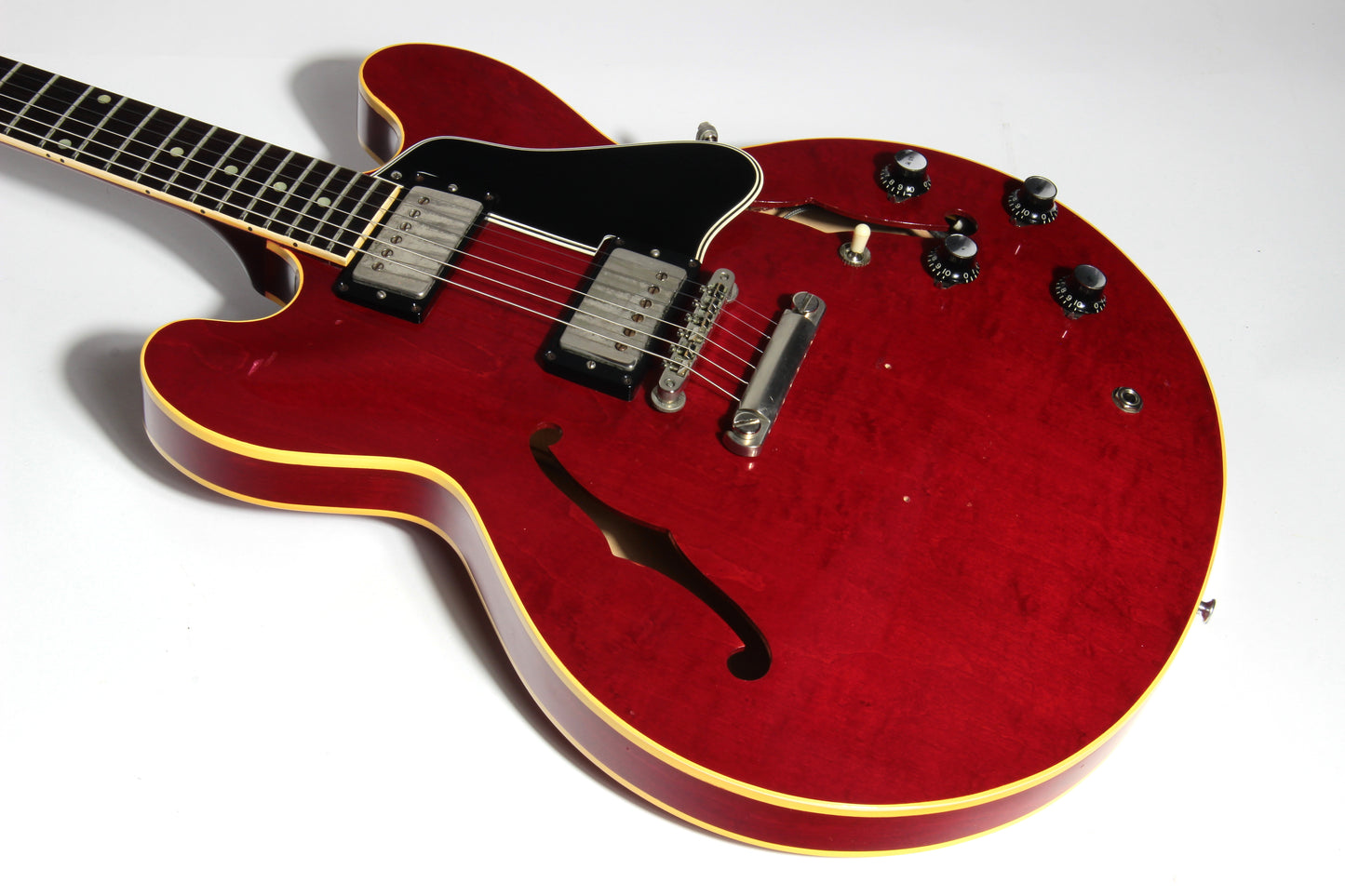 1961 Gibson ES-335 TDC Cherry Red w/ Original Case - 2 PAF's, Stop Tailpiece, Bigsby, Clean Dot Neck!