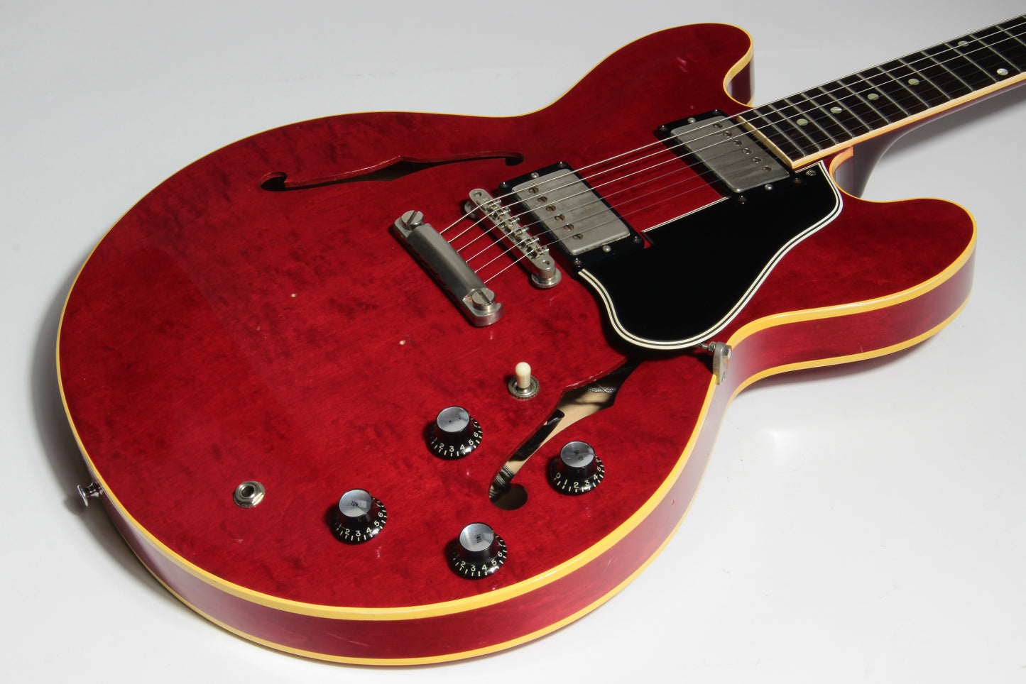 1961 Gibson ES-335 TDC Cherry Red w/ Original Case - 2 PAF's, Stop Tailpiece, Bigsby, Clean Dot Neck!