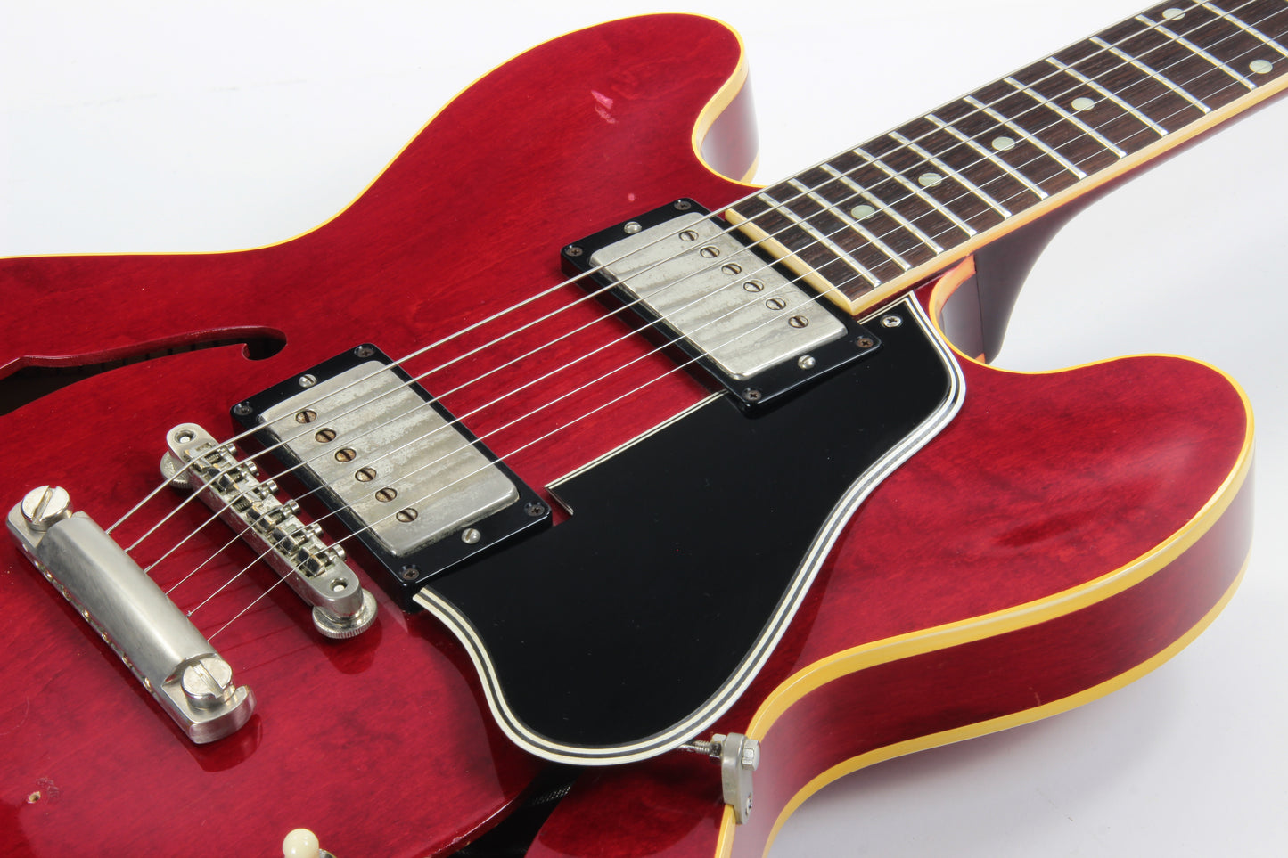 1961 Gibson ES-335 TDC Cherry Red w/ Original Case - 2 PAF's, Stop Tailpiece, Bigsby, Clean Dot Neck!