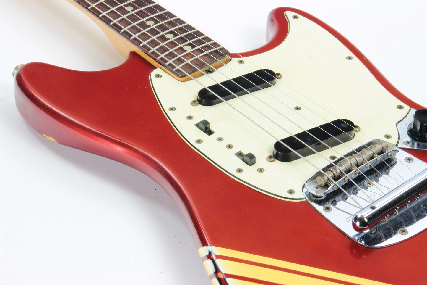 1969 Fender Mustang Competition Red w/ OHSC - Matching Headstock 1960's Offset Kurt Cobain Style!