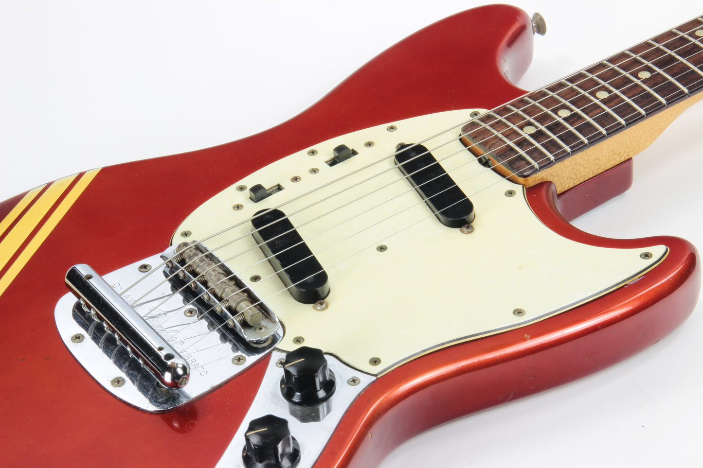 1969 Fender Mustang Competition Red w/ OHSC - Matching Headstock 1960's Offset Kurt Cobain Style!