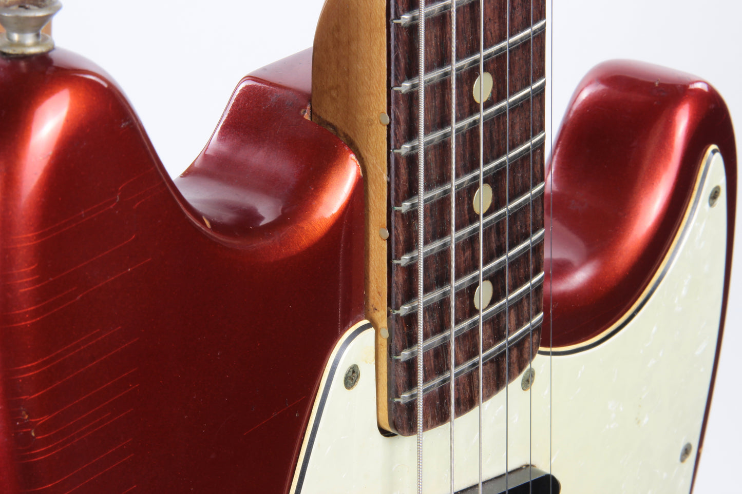 1969 Fender Mustang Competition Red w/ OHSC - Matching Headstock 1960's Offset Kurt Cobain Style!