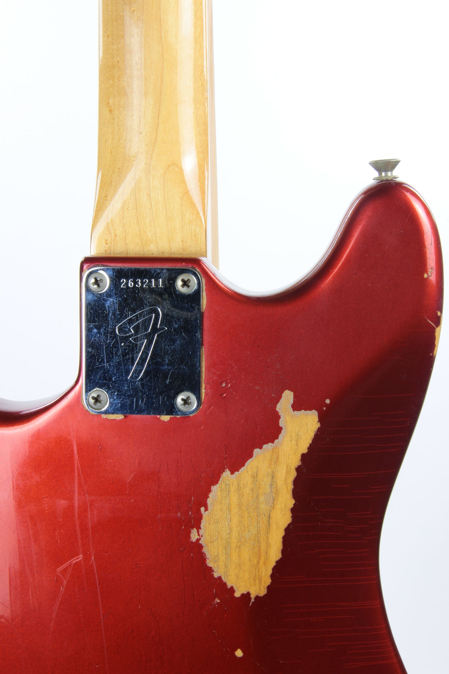 1969 Fender Mustang Competition Red w/ OHSC - Matching Headstock 1960's Offset Kurt Cobain Style!