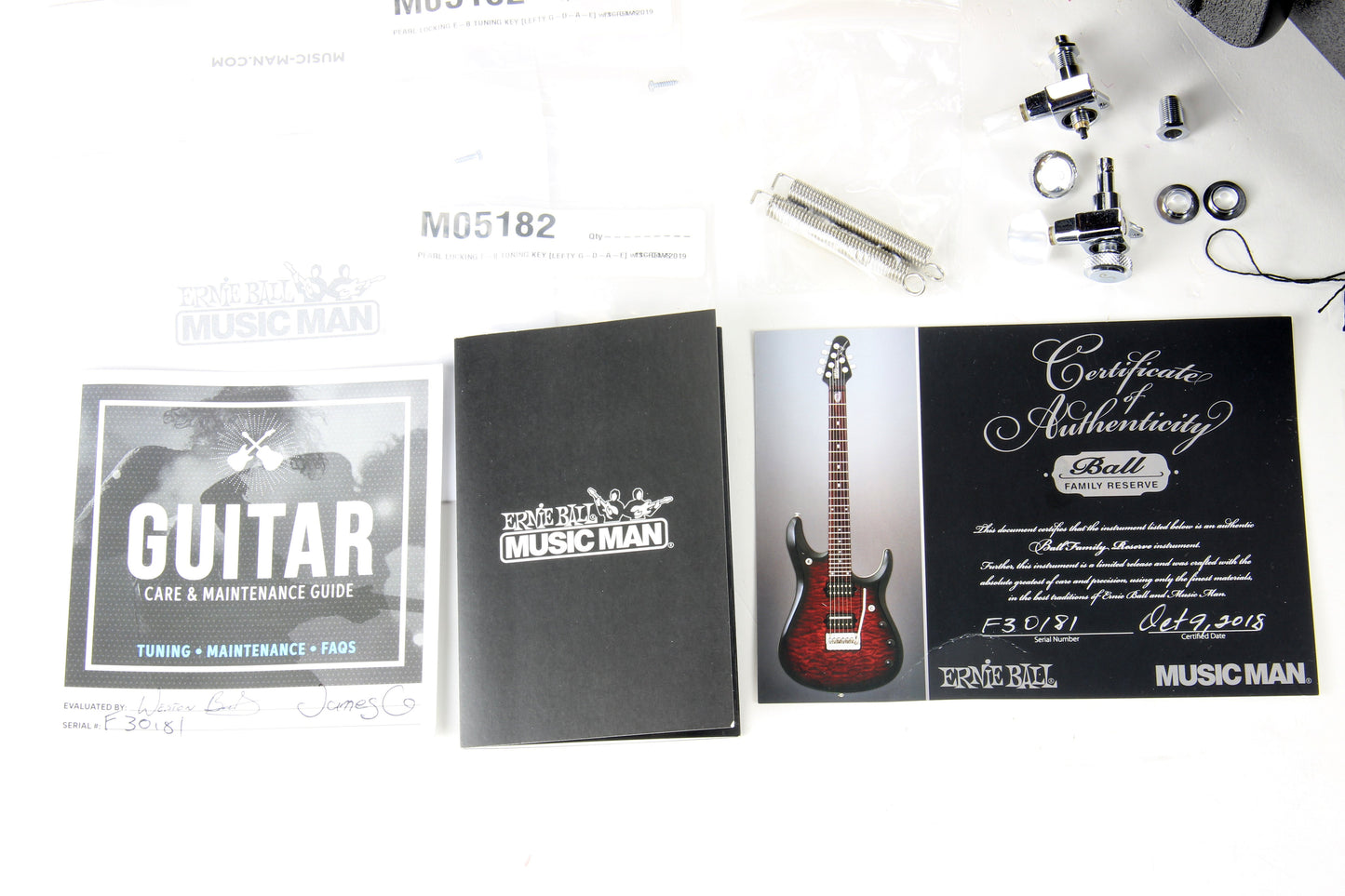 2018 Ernie Ball Music Man BFR 7-String John Petrucci JP7 Family Reserve RUBY RED Piezo