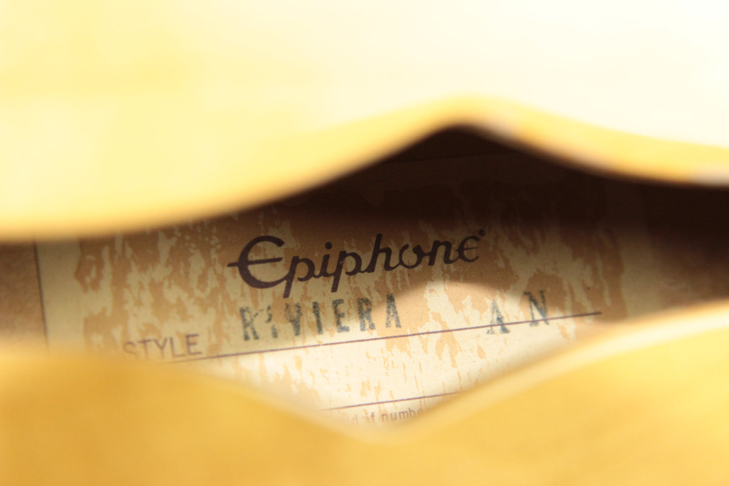 1982 Epiphone MIJ Japan RIVIERA Antique Natural Matsumoku Gibson ES-335 Case Original Oasis