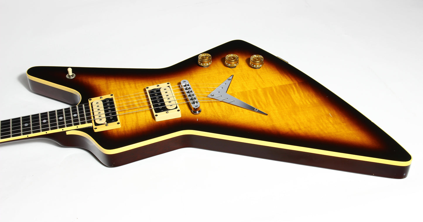 1982 Dean USA Z Standard Bound Explorer VINTAGE - Brazilia Burst Flametop DiMarzio Super Distortions