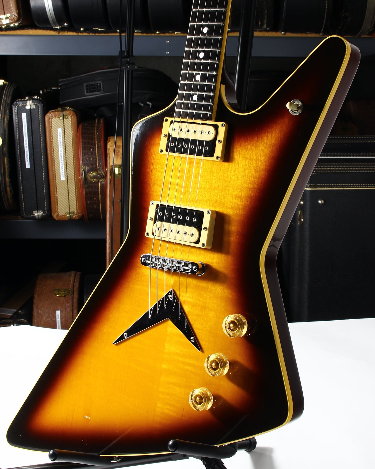 1982 Dean USA Z Standard Bound Explorer VINTAGE - Brazilia Burst Flametop DiMarzio Super Distortions