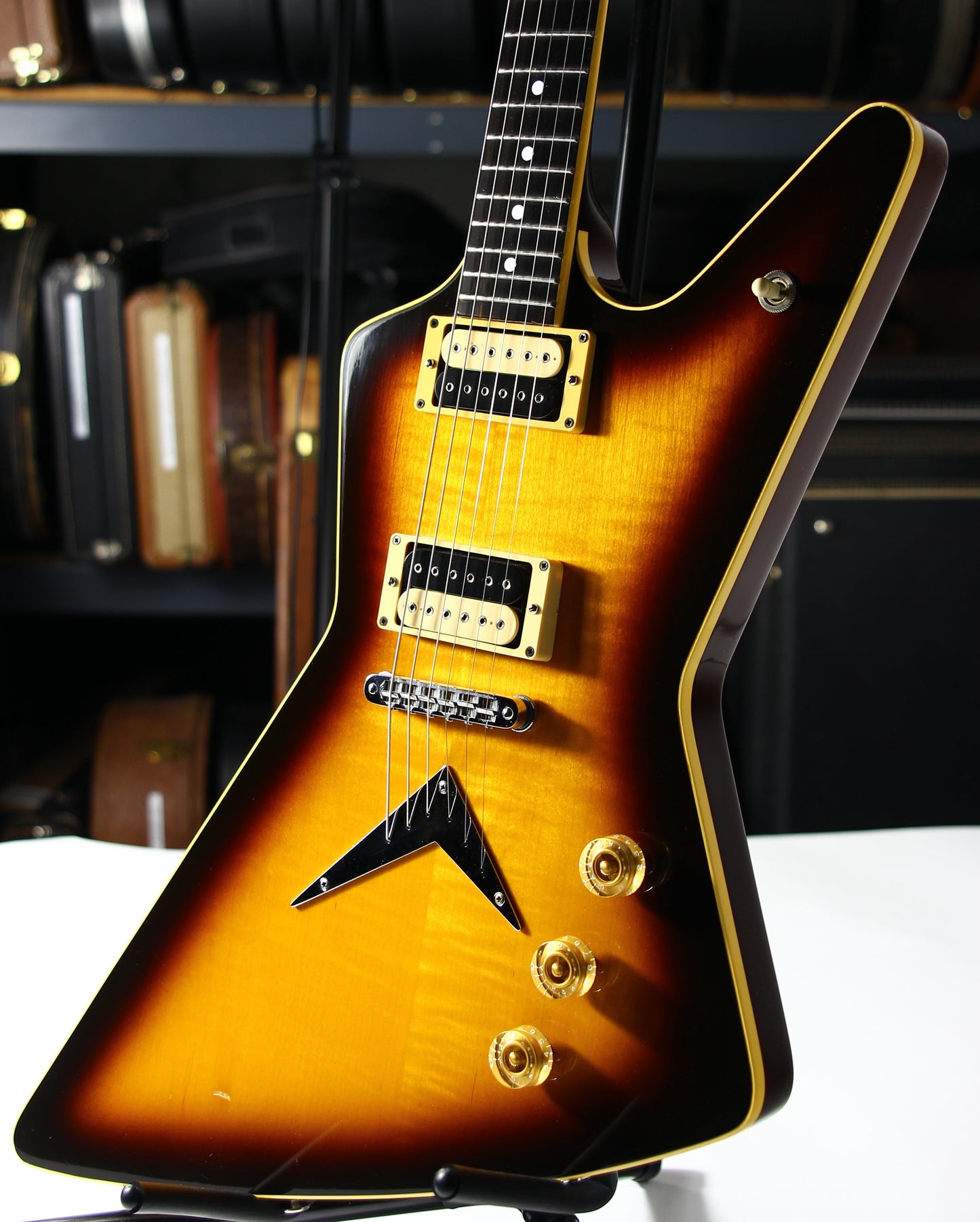 1982 Dean USA Z Standard Bound Explorer VINTAGE - Brazilia Burst Flametop DiMarzio Super Distortions