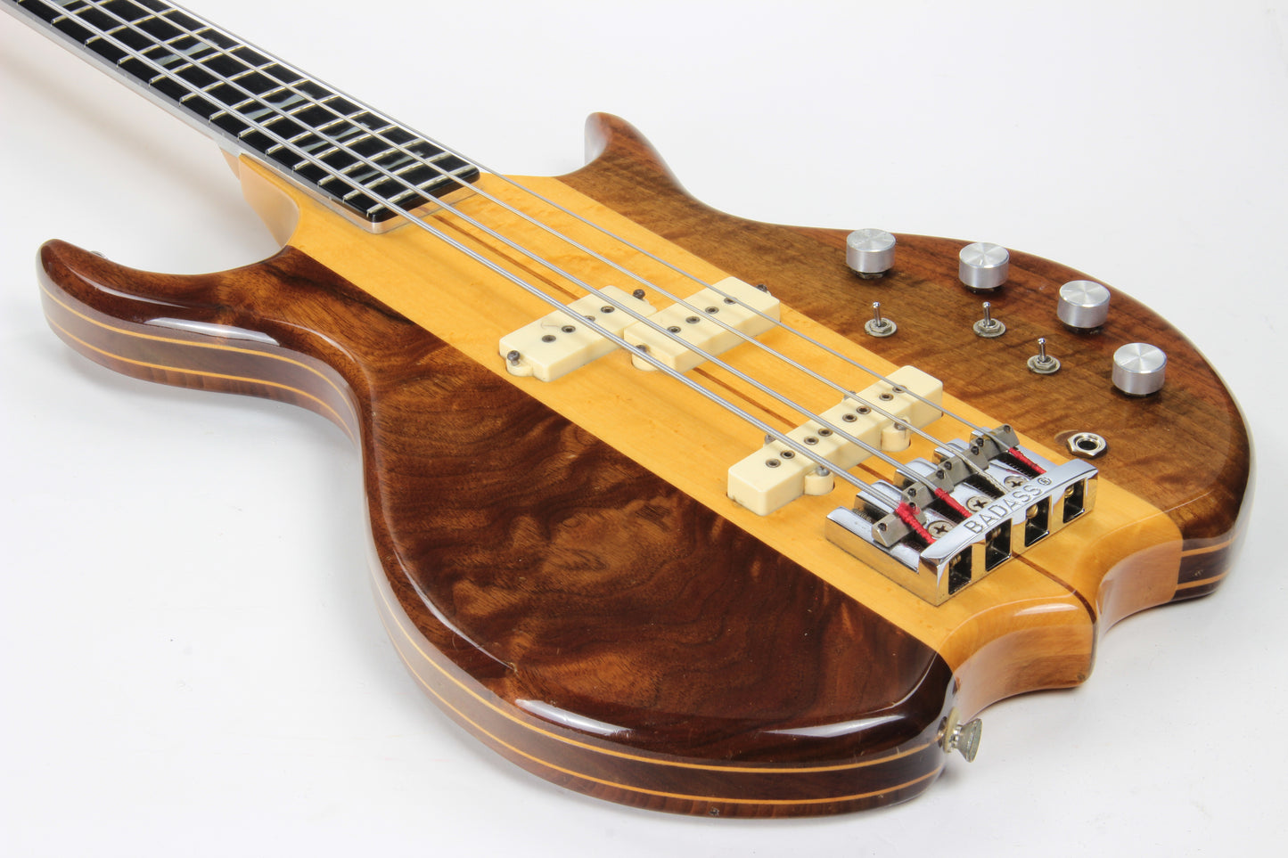 1981 Kramer DMZ 6000B Aluminum Neck Bass - Dimarzio Pickups, Figured Walnut, Maple, Deluxe!