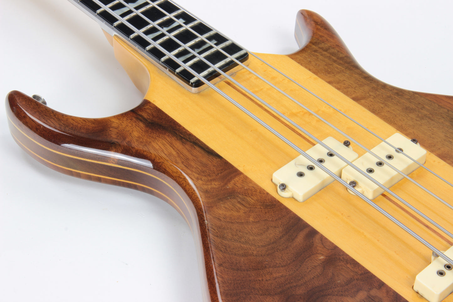 1981 Kramer DMZ 6000B Aluminum Neck Bass - Dimarzio Pickups, Figured Walnut, Maple, Deluxe!
