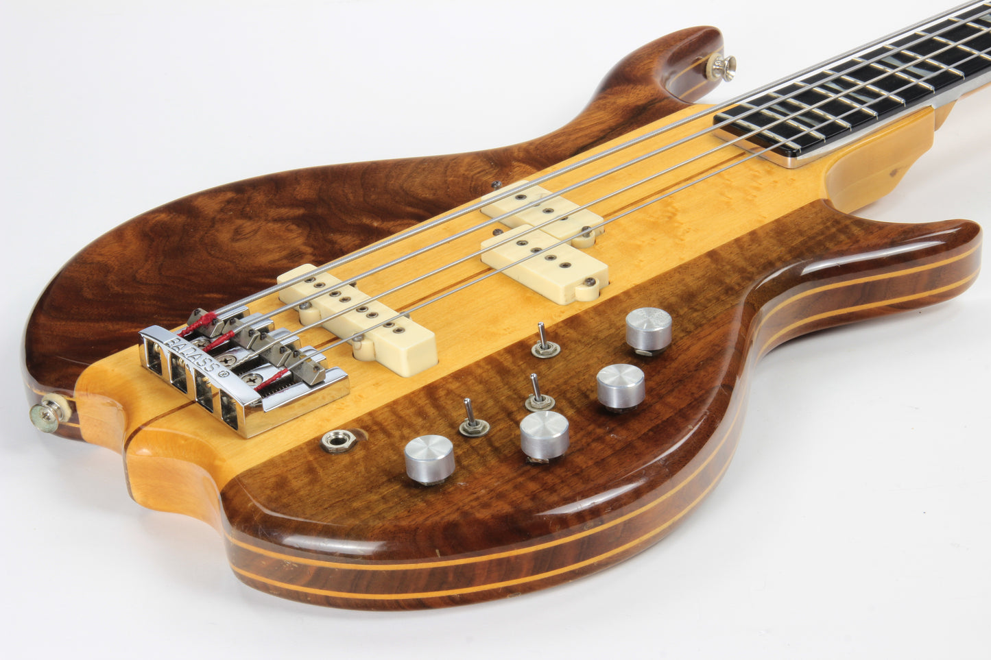 1981 Kramer DMZ 6000B Aluminum Neck Bass - Dimarzio Pickups, Figured Walnut, Maple, Deluxe!