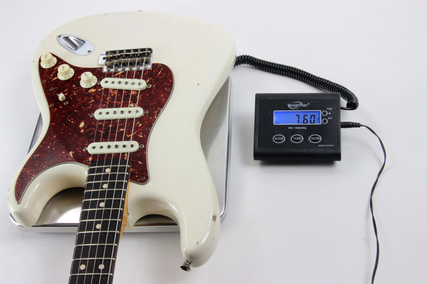 '63 Fender Custom Shop Masterbuilt Builder Select 1963 Stratocaster Relic - Yuriy Shishkov White Strat, Tortoise Guard