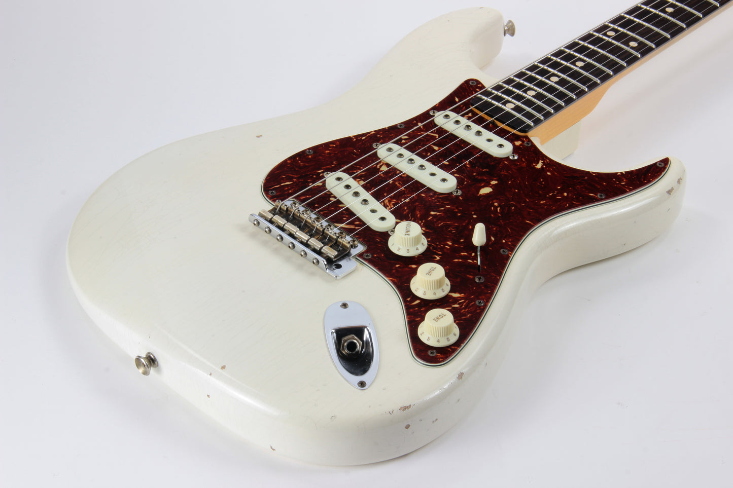 '63 Fender Custom Shop Masterbuilt Builder Select 1963 Stratocaster Relic - Yuriy Shishkov White Strat, Tortoise Guard