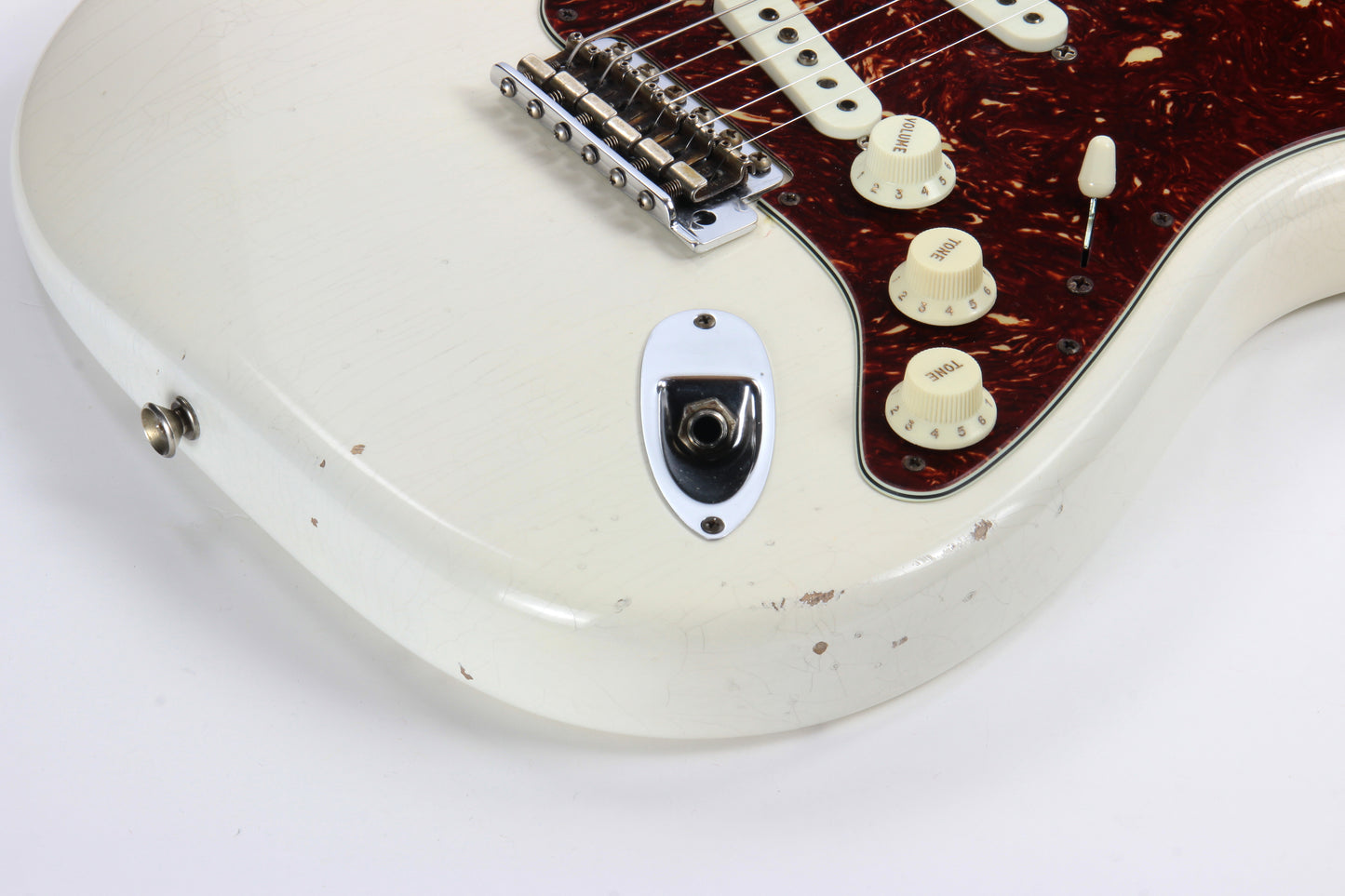 '63 Fender Custom Shop Masterbuilt Builder Select 1963 Stratocaster Relic - Yuriy Shishkov White Strat, Tortoise Guard