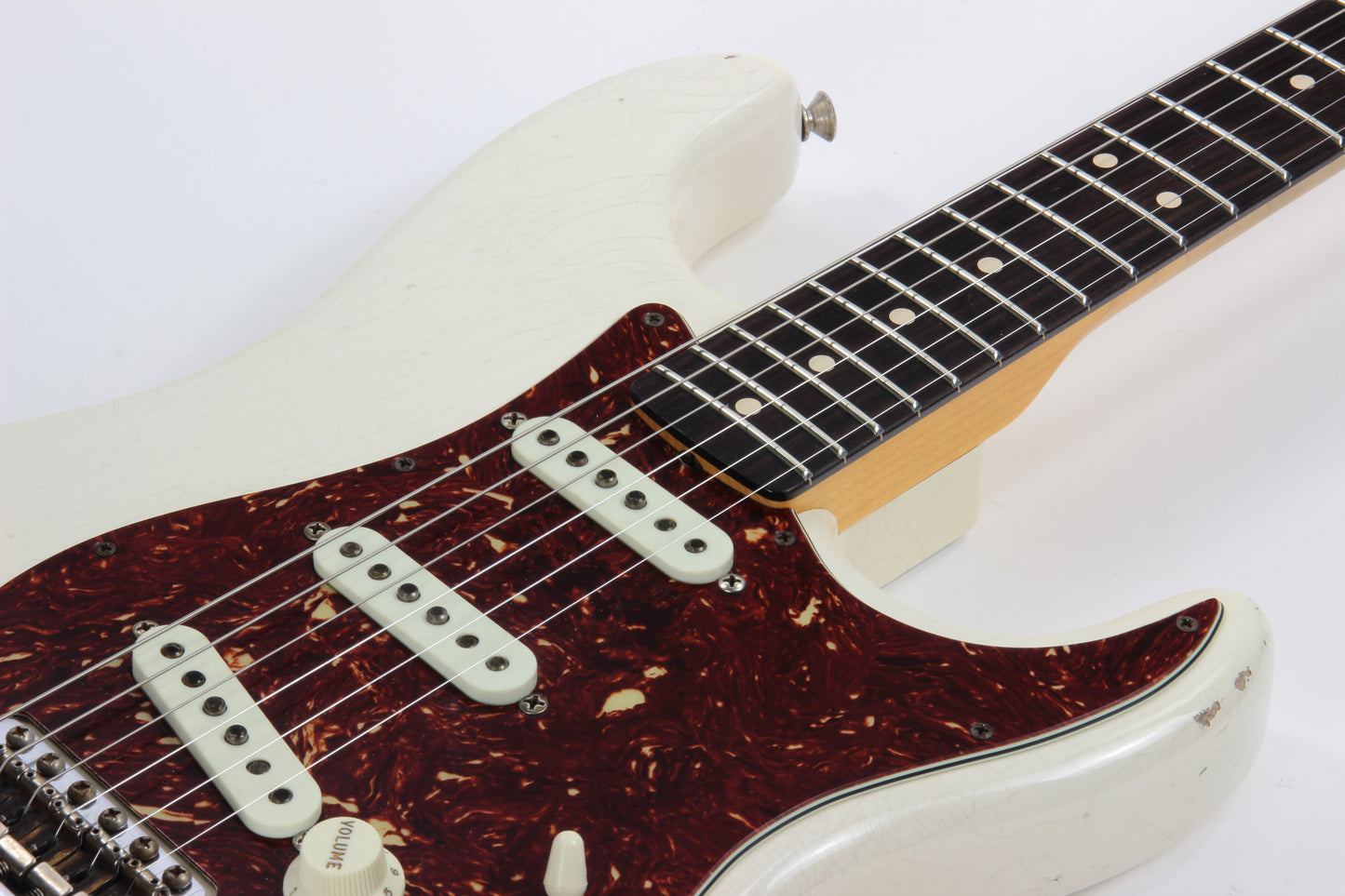 '63 Fender Custom Shop Masterbuilt Builder Select 1963 Stratocaster Relic - Yuriy Shishkov White Strat, Tortoise Guard
