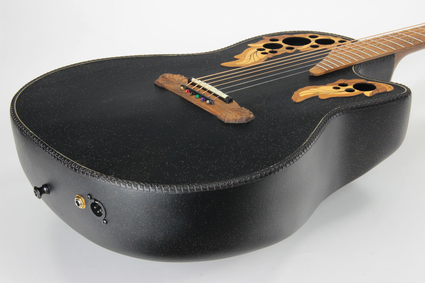 1995 Ovation SUPER ADAMAS Custom 1589-5 86 CARVED Headstock - Black Speckled Gold, Deep Body! 1587