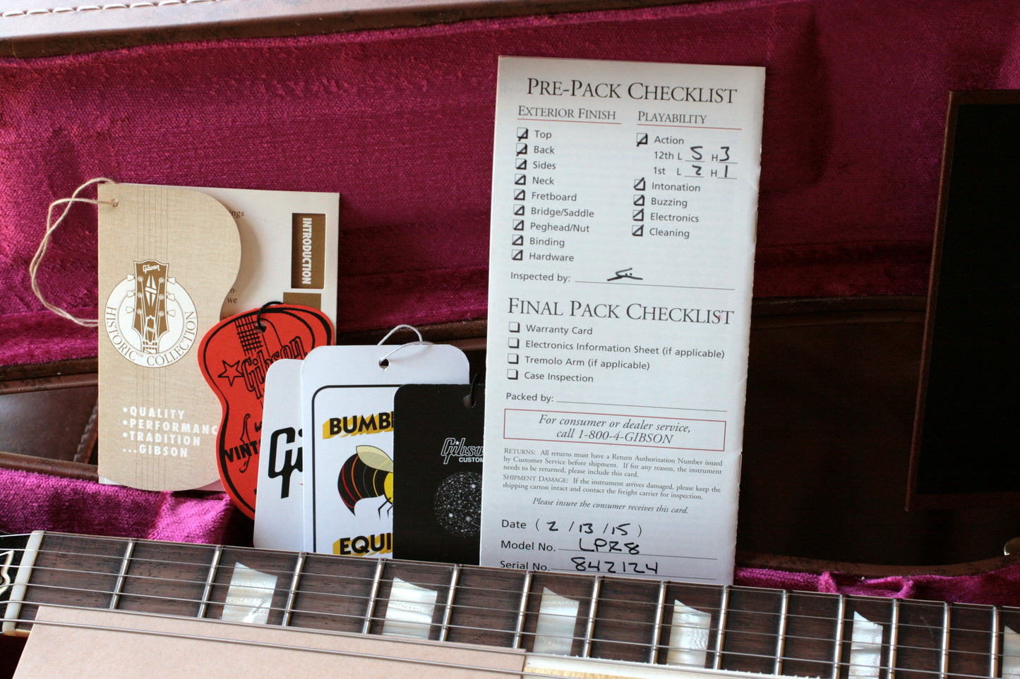 1959 Gibson Les Paul Reissue BRAZILIAN BOARD HISTORIC MAKEOVERS 59 Neck R9