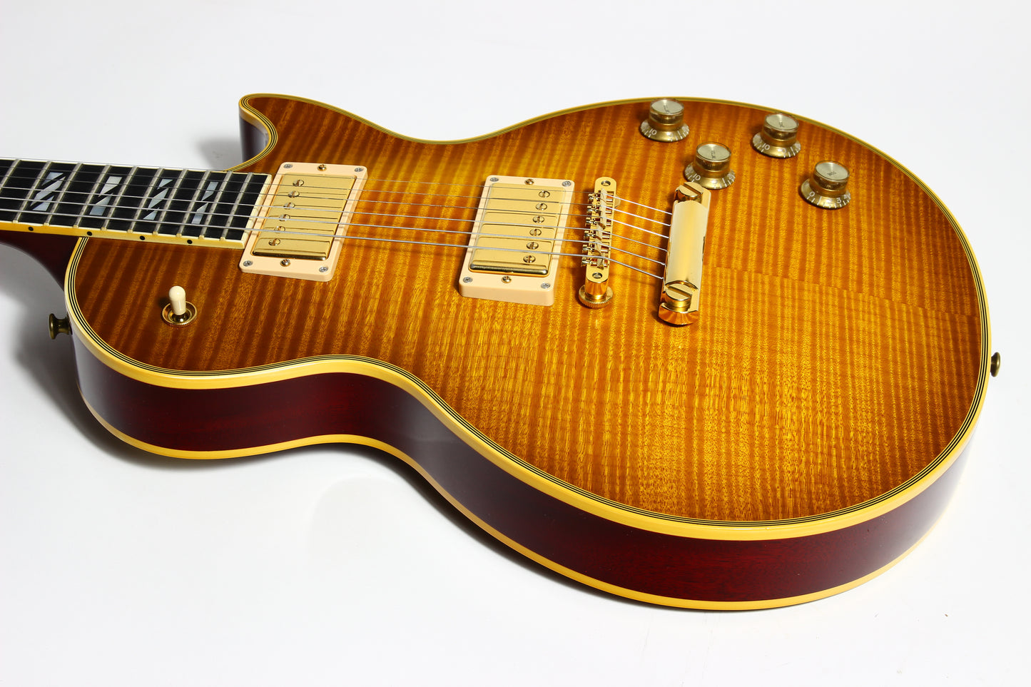 KILLER TOP! 2007 Gibson Custom Shop Les Paul Figured w/ Super 400 Inlays Limited Edition -- 25/50 vibes, Butterscotch, 1959 '59 The Best!