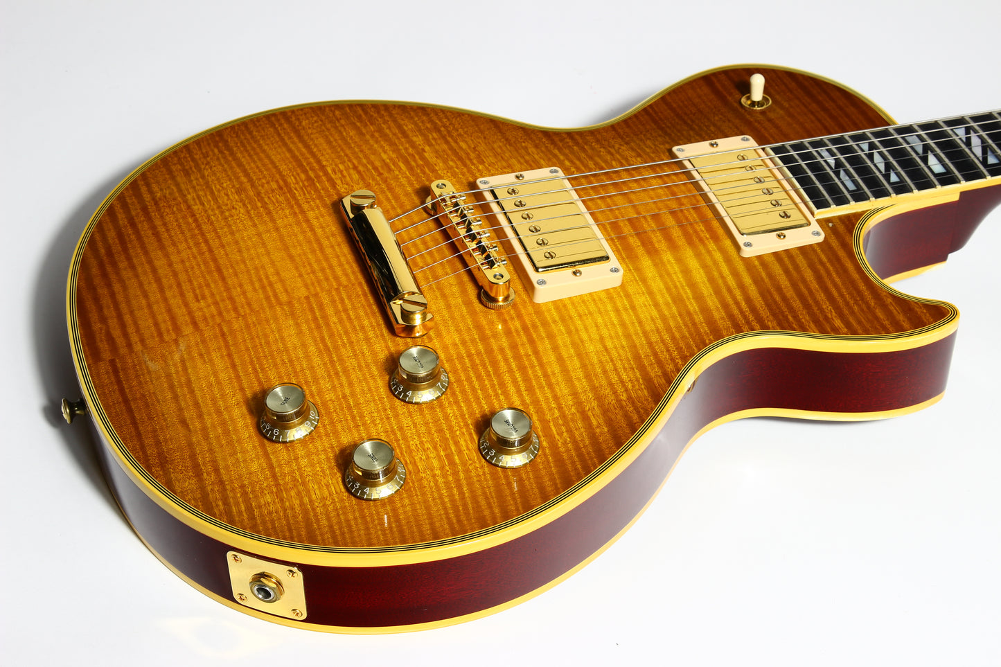 KILLER TOP! 2007 Gibson Custom Shop Les Paul Figured w/ Super 400 Inlays Limited Edition -- 25/50 vibes, Butterscotch, 1959 '59 The Best!