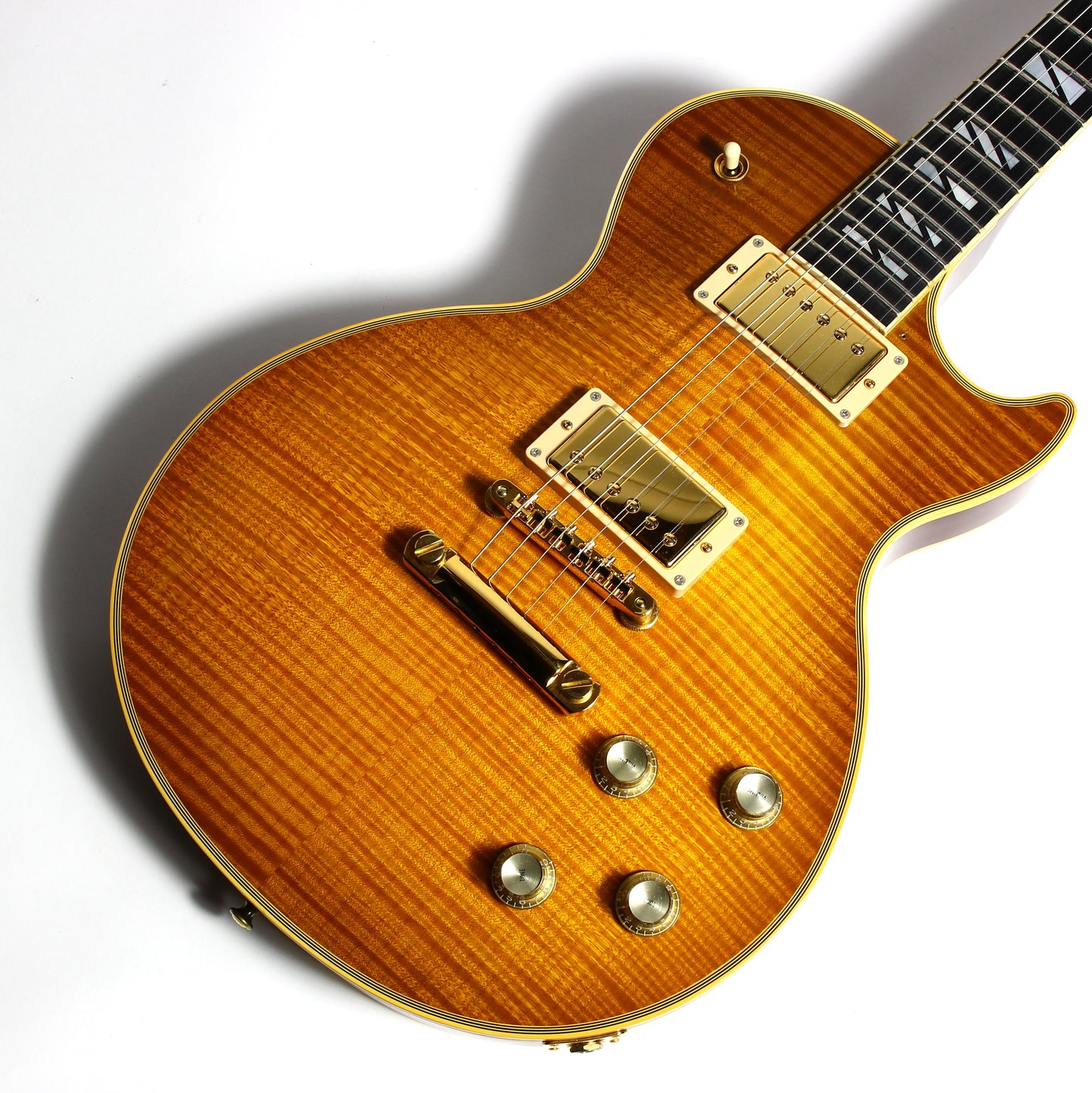 KILLER TOP! 2007 Gibson Custom Shop Les Paul Figured w/ Super 400 Inlays Limited Edition -- 25/50 vibes, Butterscotch, 1959 '59 The Best!