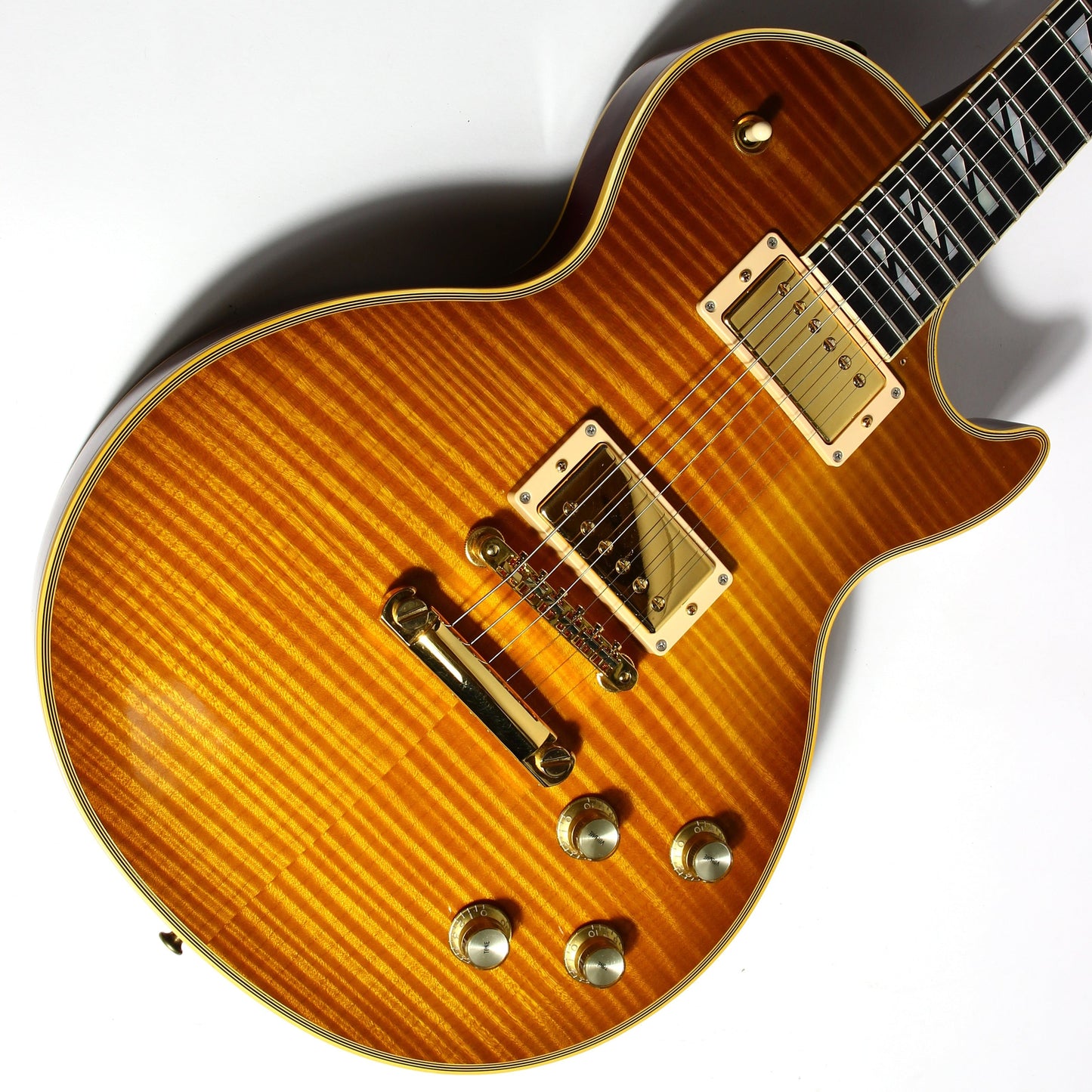 KILLER TOP! 2007 Gibson Custom Shop Les Paul Figured w/ Super 400 Inlays Limited Edition -- 25/50 vibes, Butterscotch, 1959 '59 The Best!