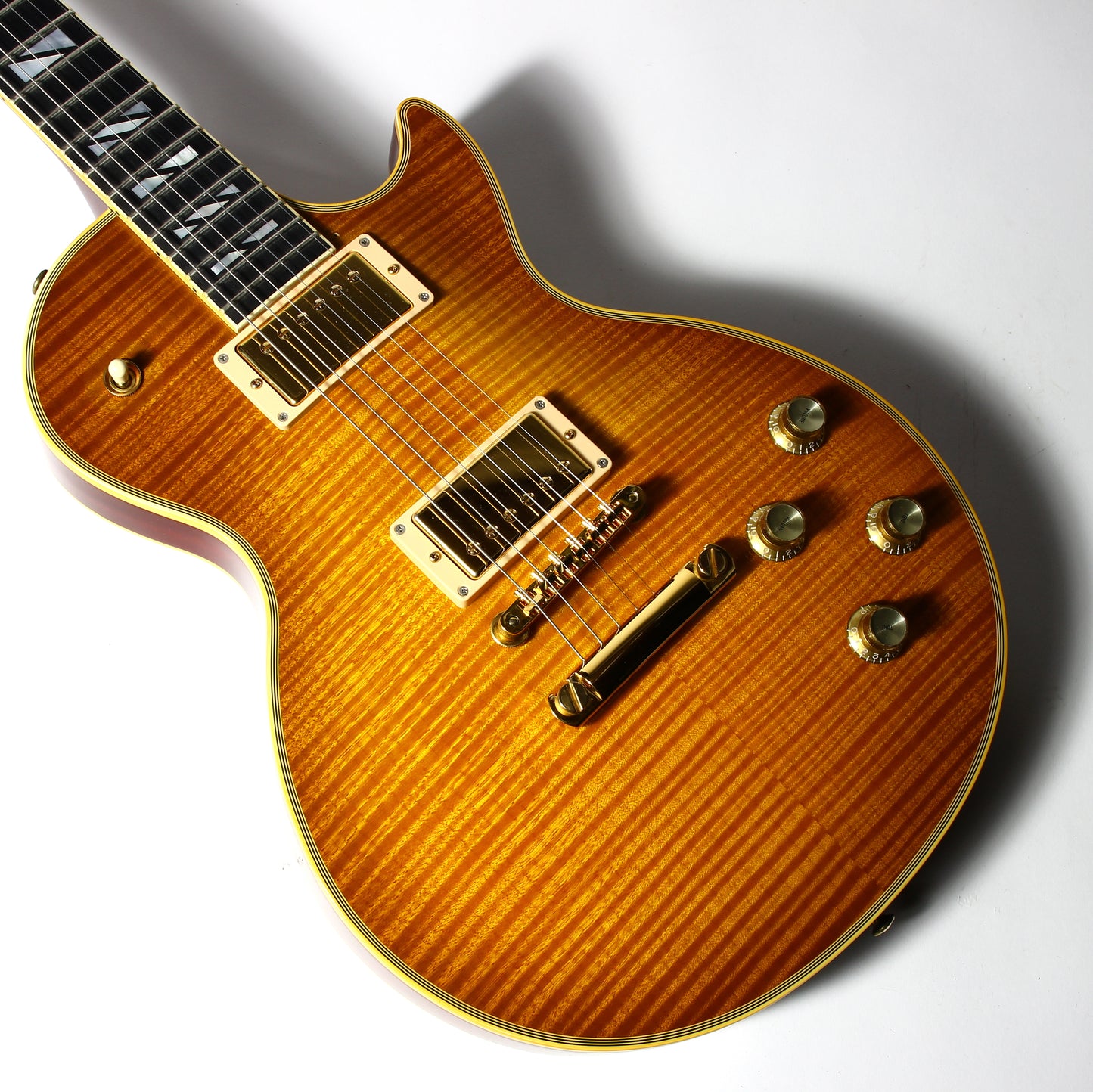 KILLER TOP! 2007 Gibson Custom Shop Les Paul Figured w/ Super 400 Inlays Limited Edition -- 25/50 vibes, Butterscotch, 1959 '59 The Best!