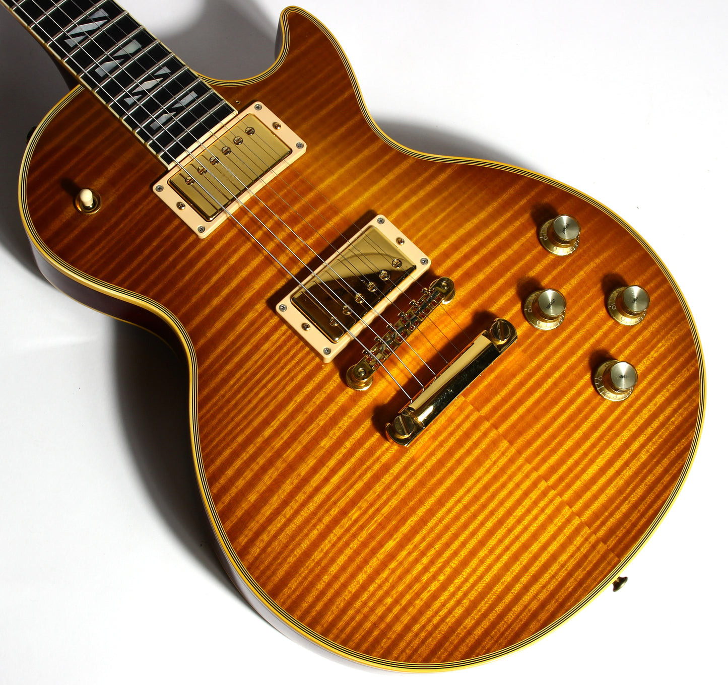KILLER TOP! 2007 Gibson Custom Shop Les Paul Figured w/ Super 400 Inlays Limited Edition -- 25/50 vibes, Butterscotch, 1959 '59 The Best!