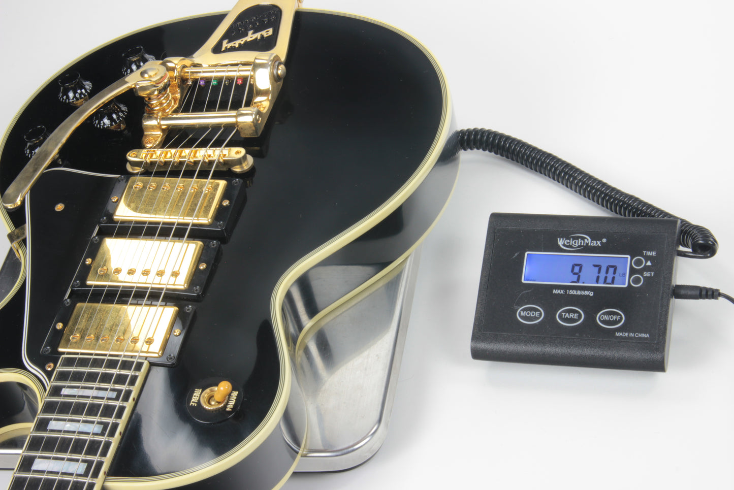 1957 Gibson Les Paul Custom Reissue Bigsby 3 Pickups! LPB-3 Black Beauty Historic 57