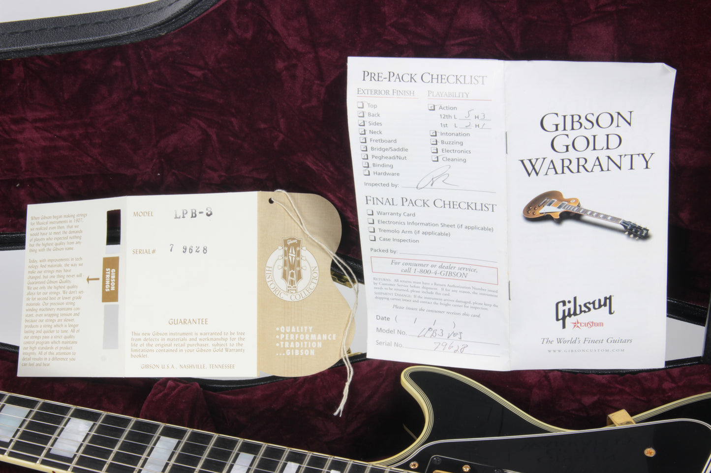 1957 Gibson Les Paul Custom Reissue Bigsby 3 Pickups! LPB-3 Black Beauty Historic 57