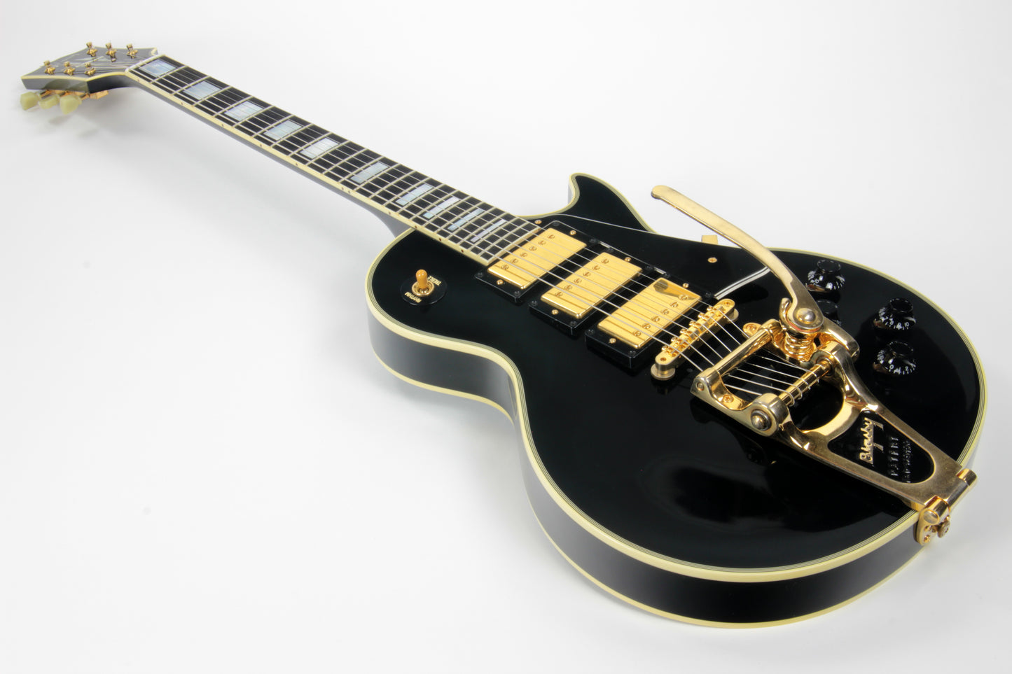 1957 Gibson Les Paul Custom Reissue Bigsby 3 Pickups! LPB-3 Black Beauty Historic 57