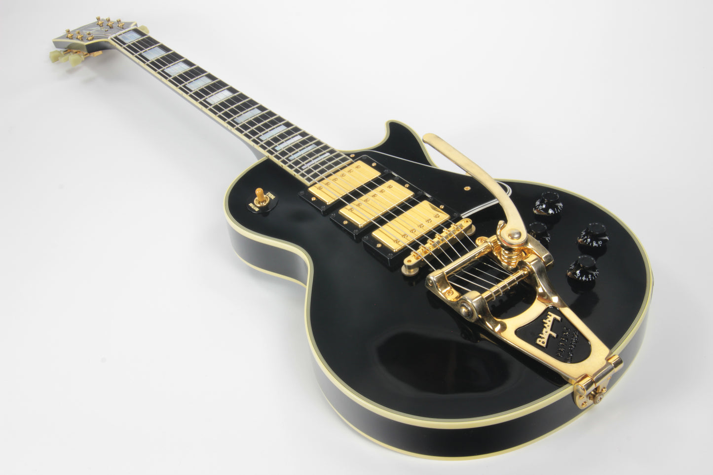 1957 Gibson Les Paul Custom Reissue Bigsby 3 Pickups! LPB-3 Black Beauty Historic 57