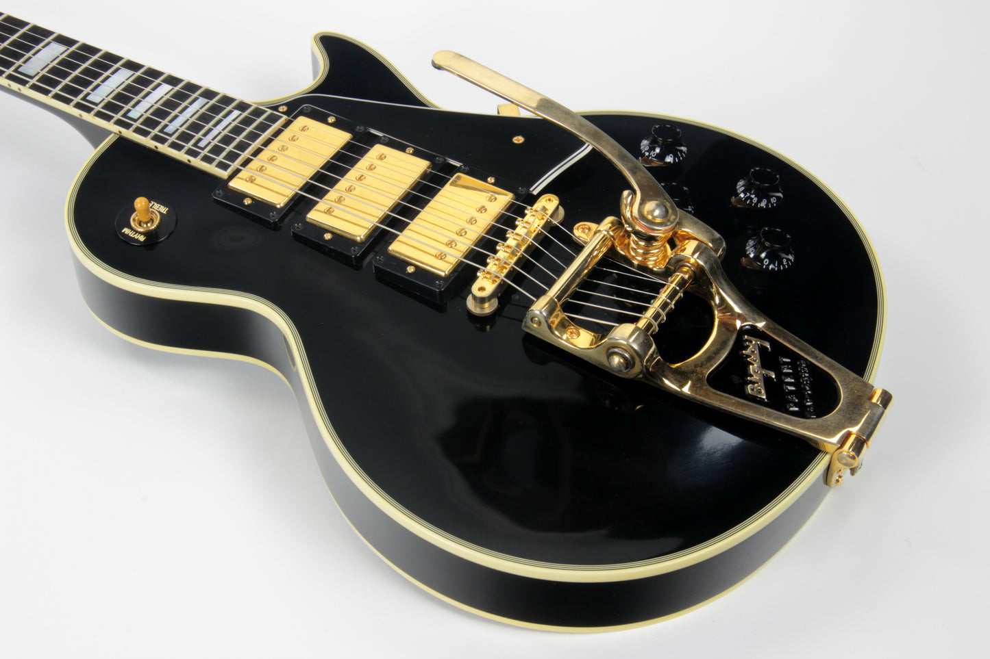 1957 Gibson Les Paul Custom Reissue Bigsby 3 Pickups! LPB-3 Black Beauty Historic 57