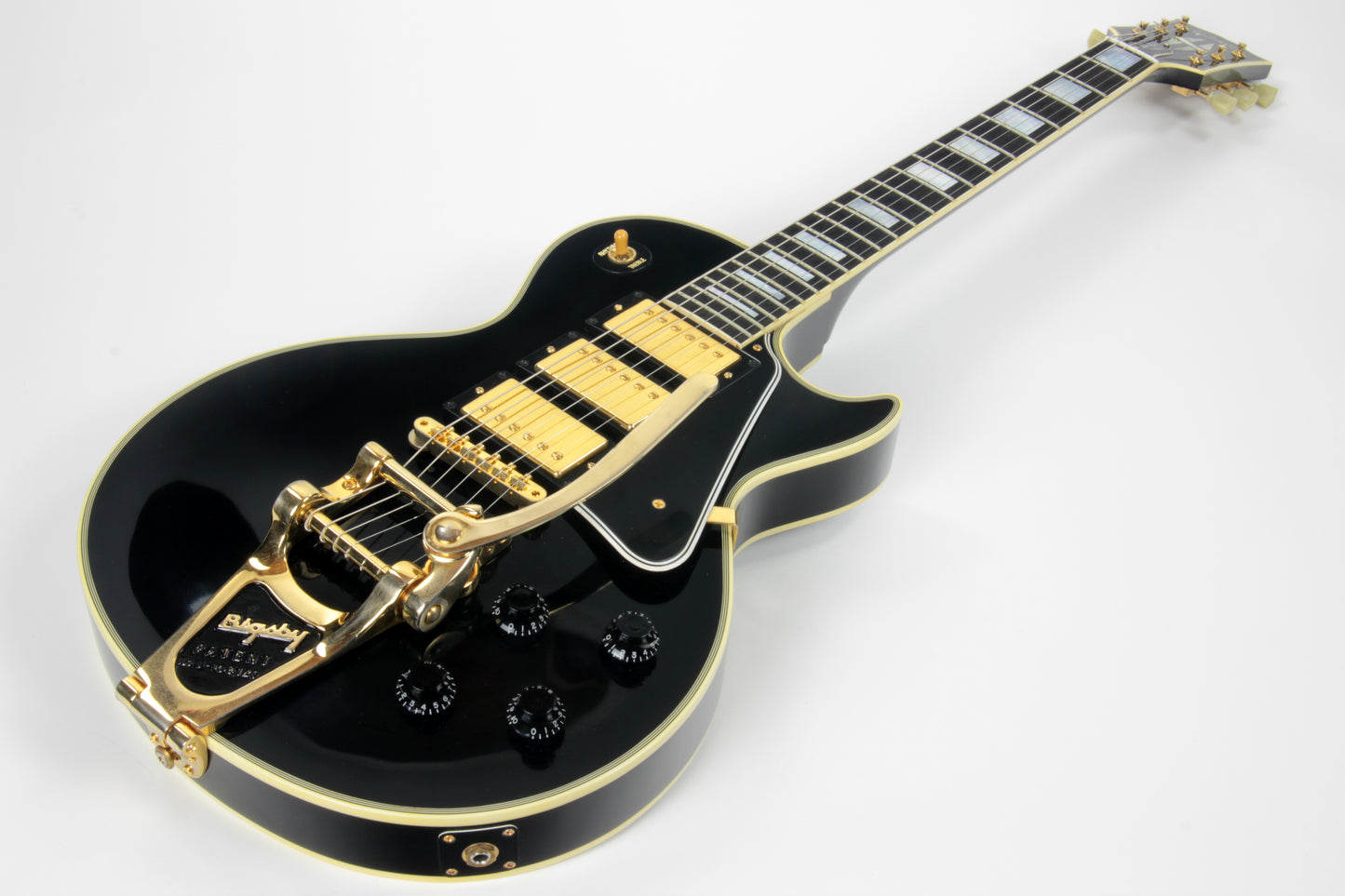1957 Gibson Les Paul Custom Reissue Bigsby 3 Pickups! LPB-3 Black Beauty Historic 57
