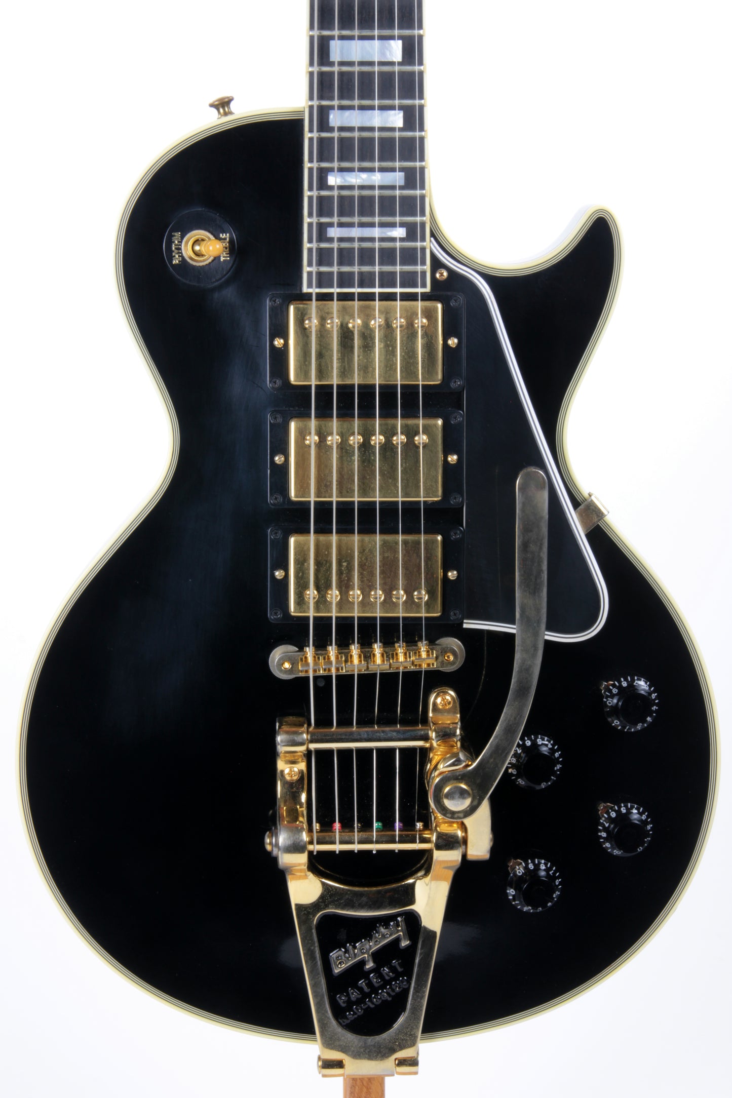 1957 Gibson Les Paul Custom Reissue Bigsby 3 Pickups! LPB-3 Black Beauty Historic 57
