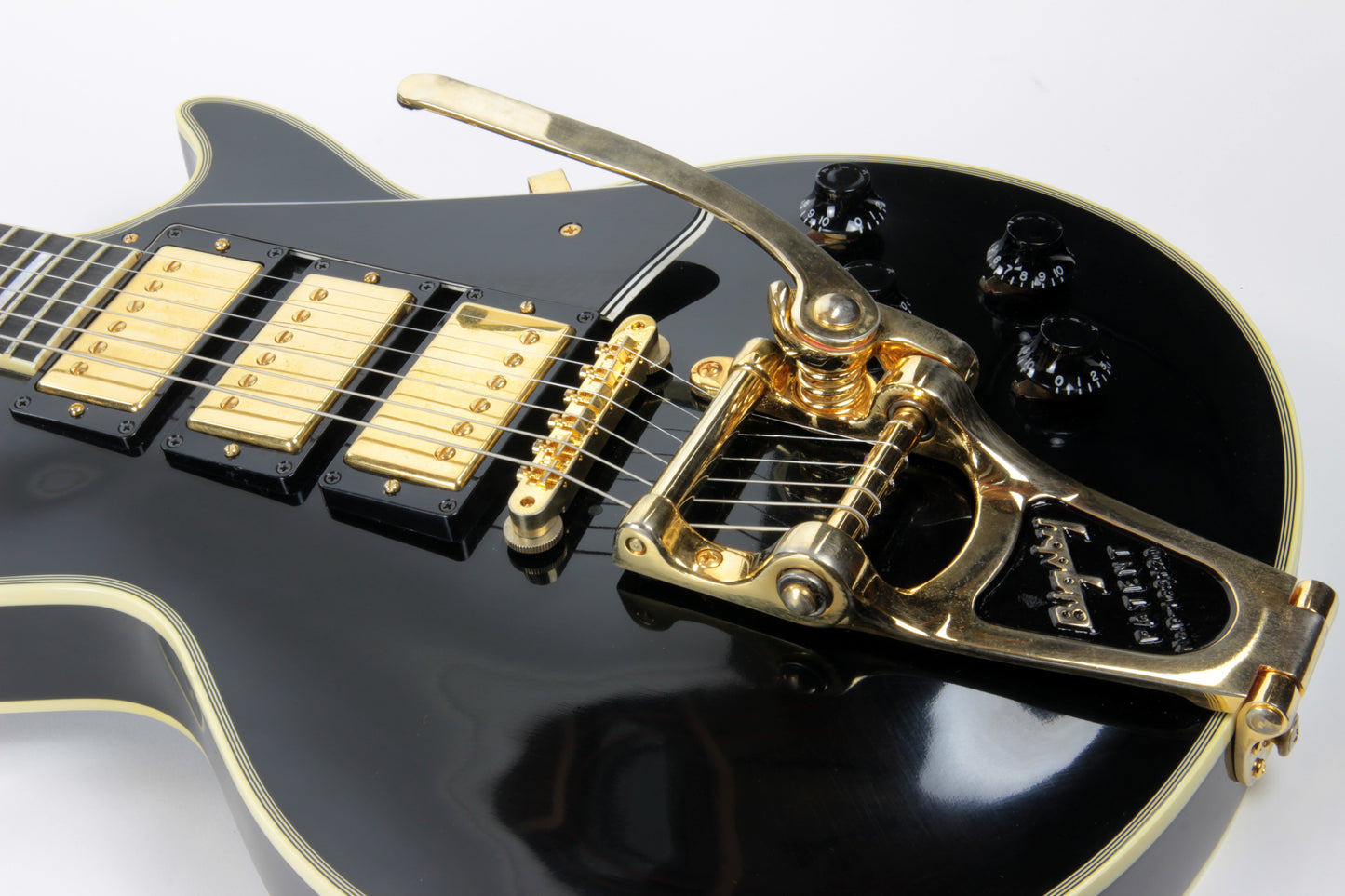 1957 Gibson Les Paul Custom Reissue Bigsby 3 Pickups! LPB-3 Black Beauty Historic 57