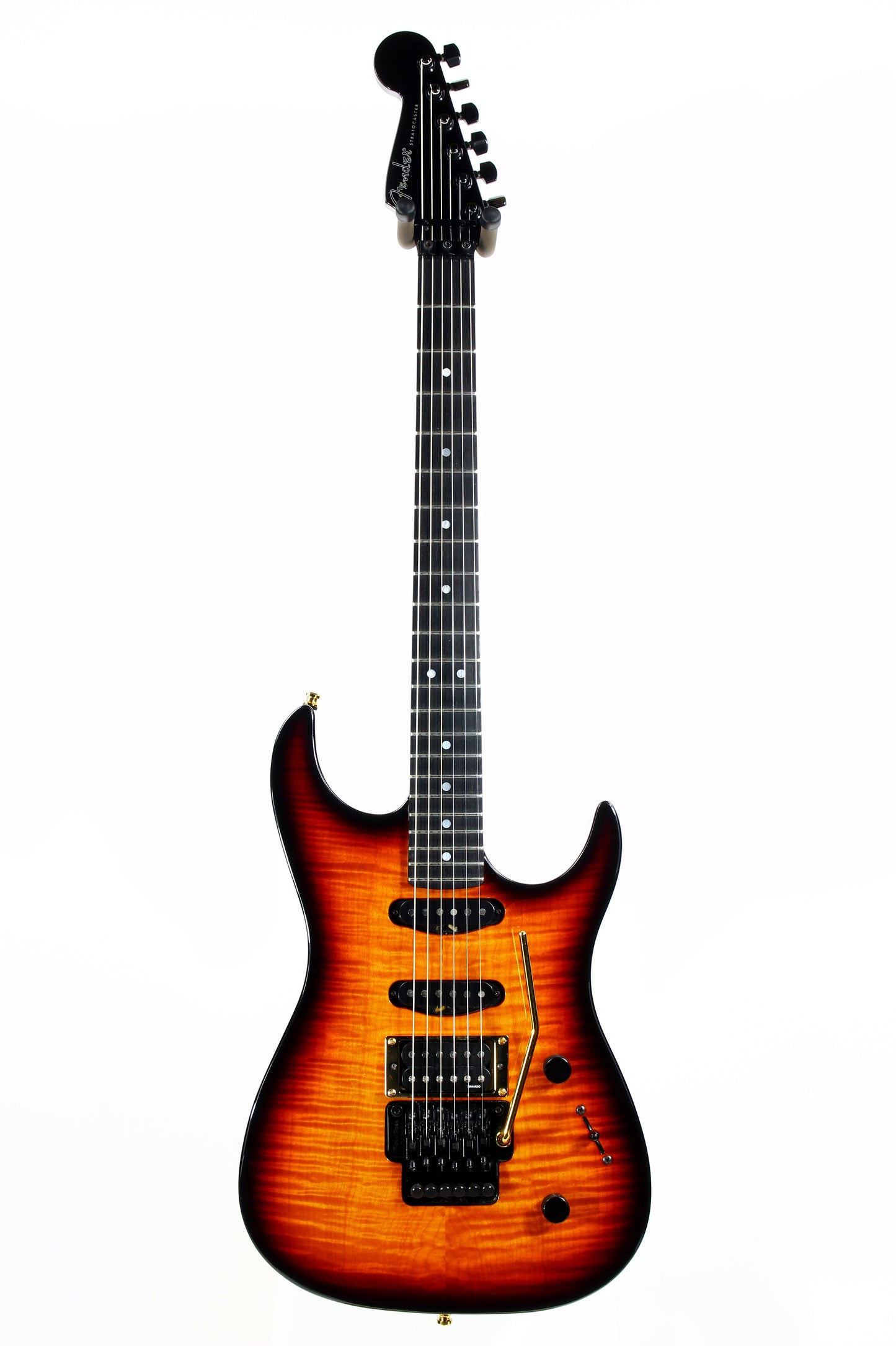 1994 Fender Custom Shop Set Neck SN Stratocaster Floyd Rose Reverse Headstock Flame Top, John Page Era
