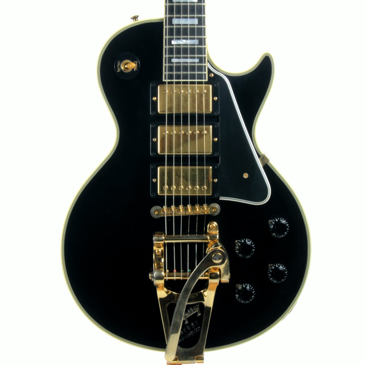 1957 Gibson Les Paul Custom Reissue Bigsby 3 Pickups! LPB-3 Black Beauty Historic 57